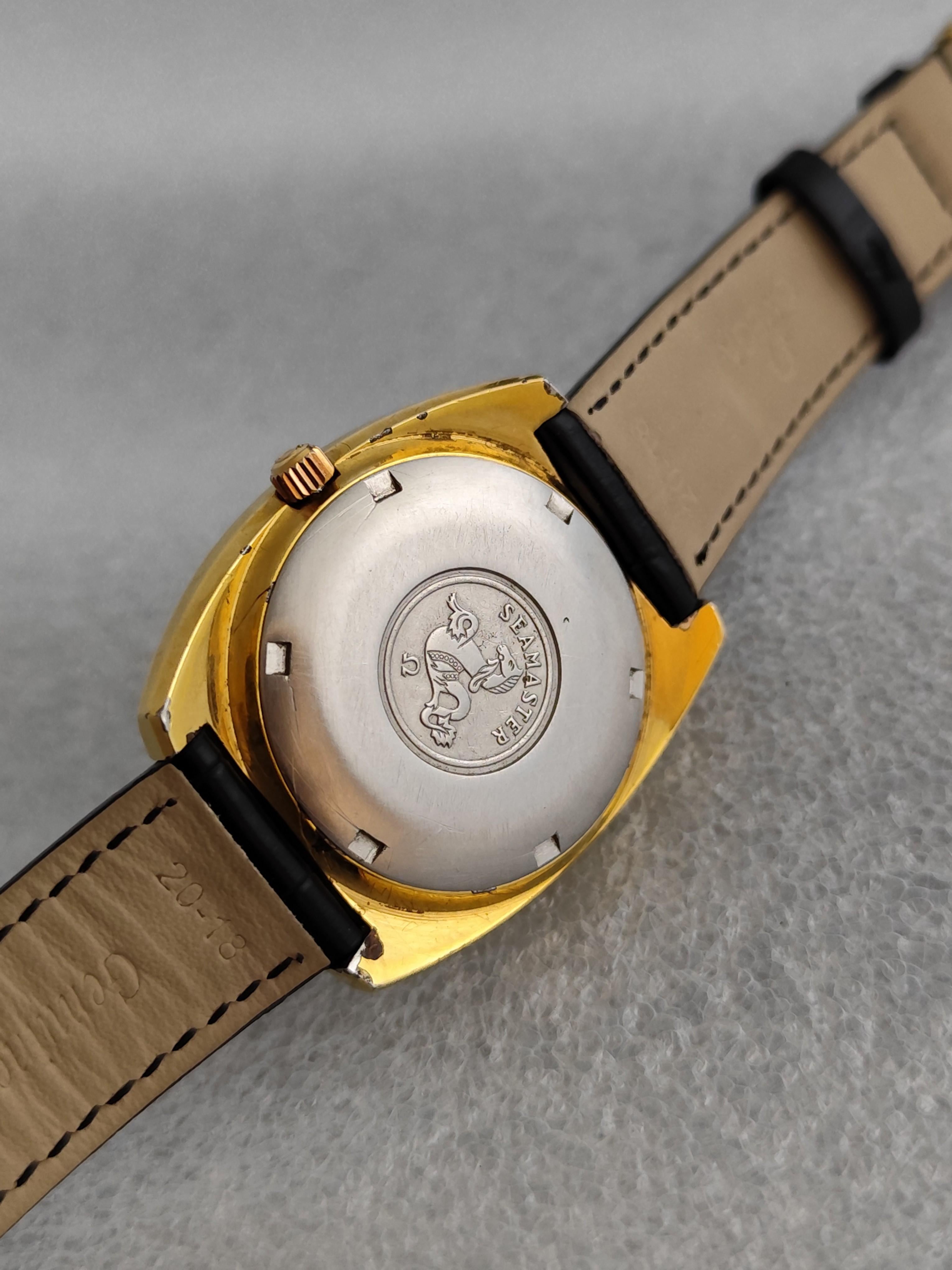 Omega Seamaster 166.087 Automatic Jumbo Gold Plated Watch For Sale 8