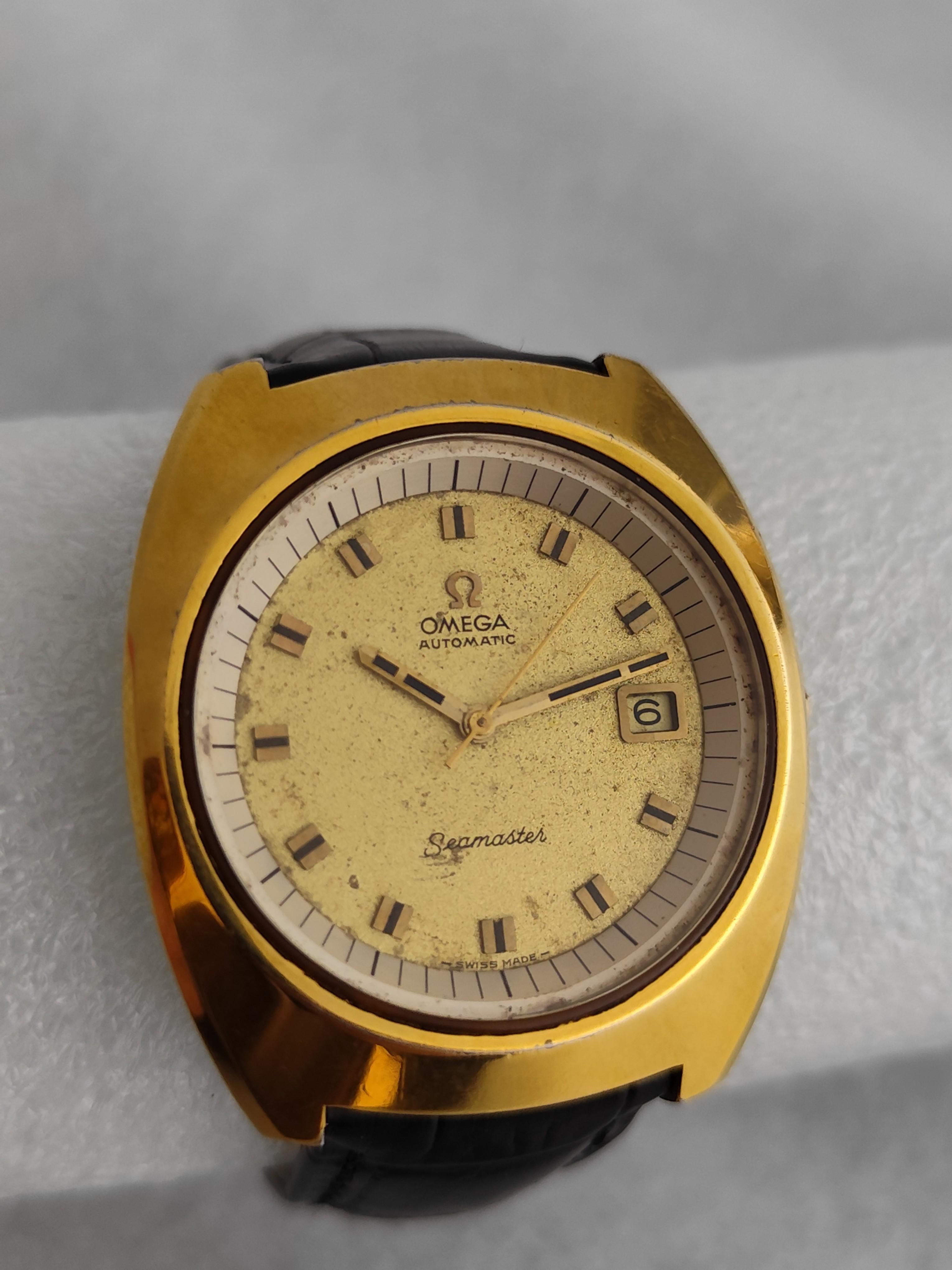 Omega Seamaster 166.087 Automatic Jumbo Gold Plated Watch For Sale 3