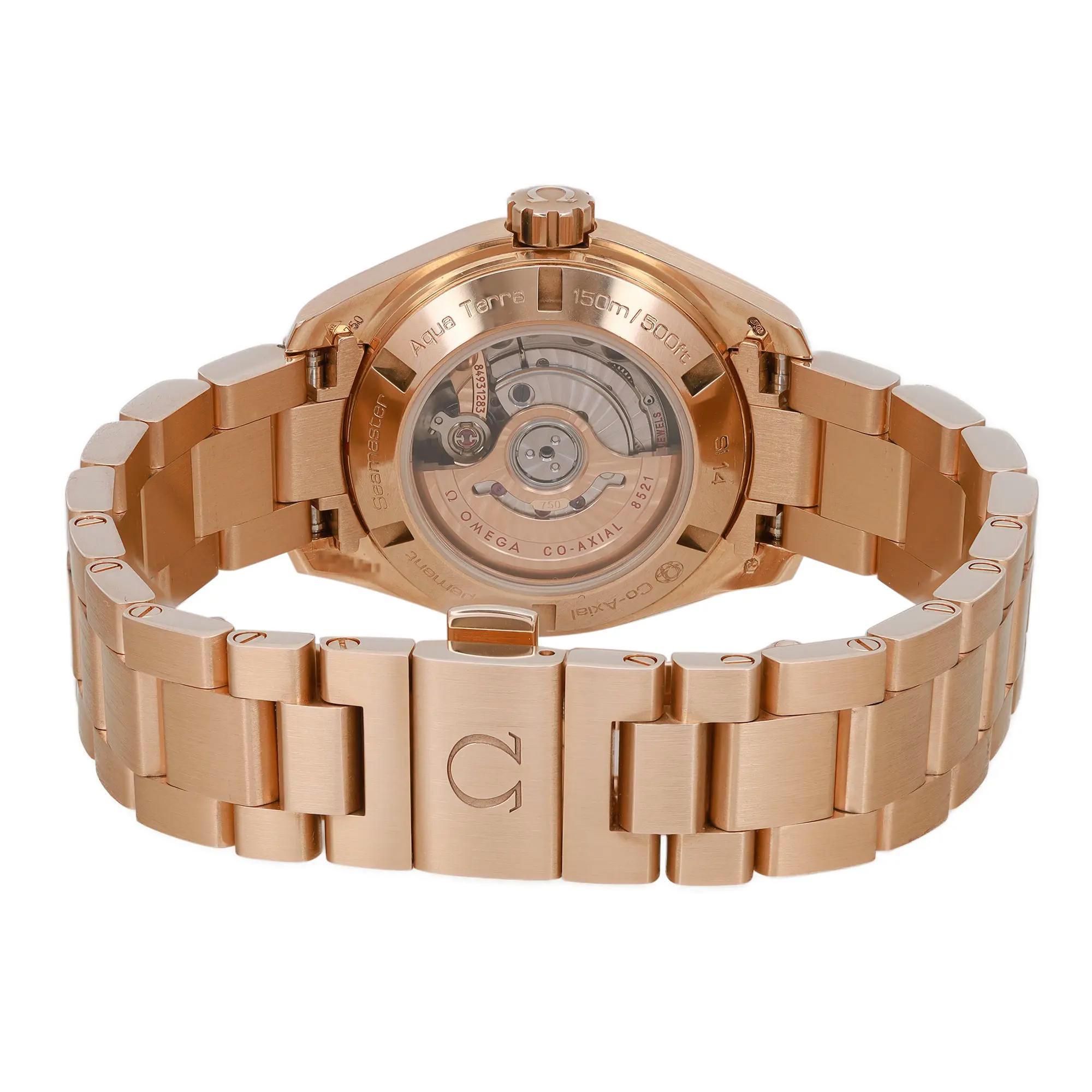 Omega Seamaster 18k Rose Gold Diamond MOP Dial Watch 231.50.30.20.55.001 1