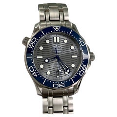 Omega Seamaster 210.30.42.20.06.001 Cerámica Azul Bisel Gris Esfera Acero Caja Papel