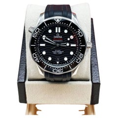 Omega Seamaster 210.32.42.20.01.001 Black Dial Black Rubber Strap Box Paper