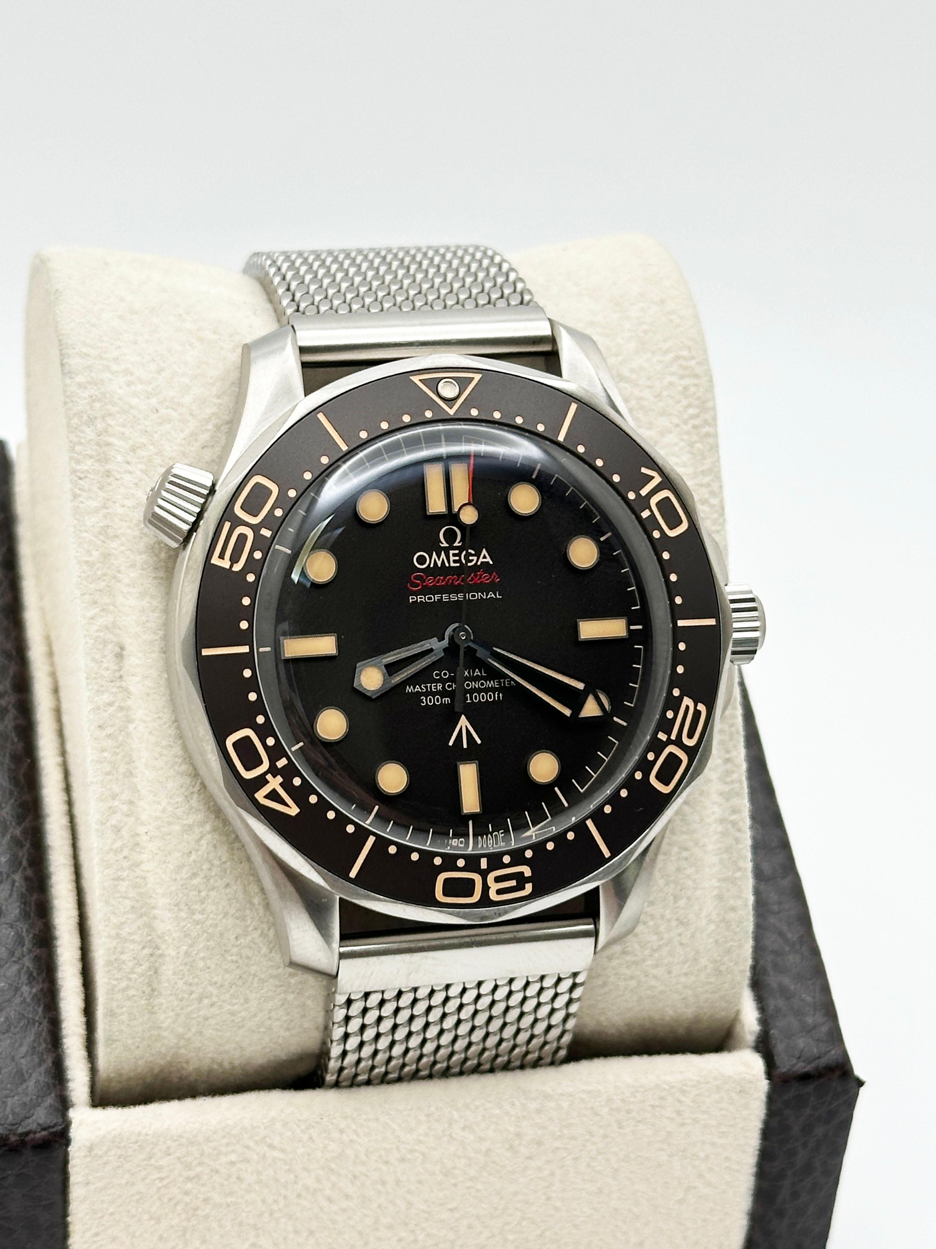Omega Seamaster 210.90.42.20.01.001 No Time to Die 007 Brown Dial Box Paper 42mm For Sale 3
