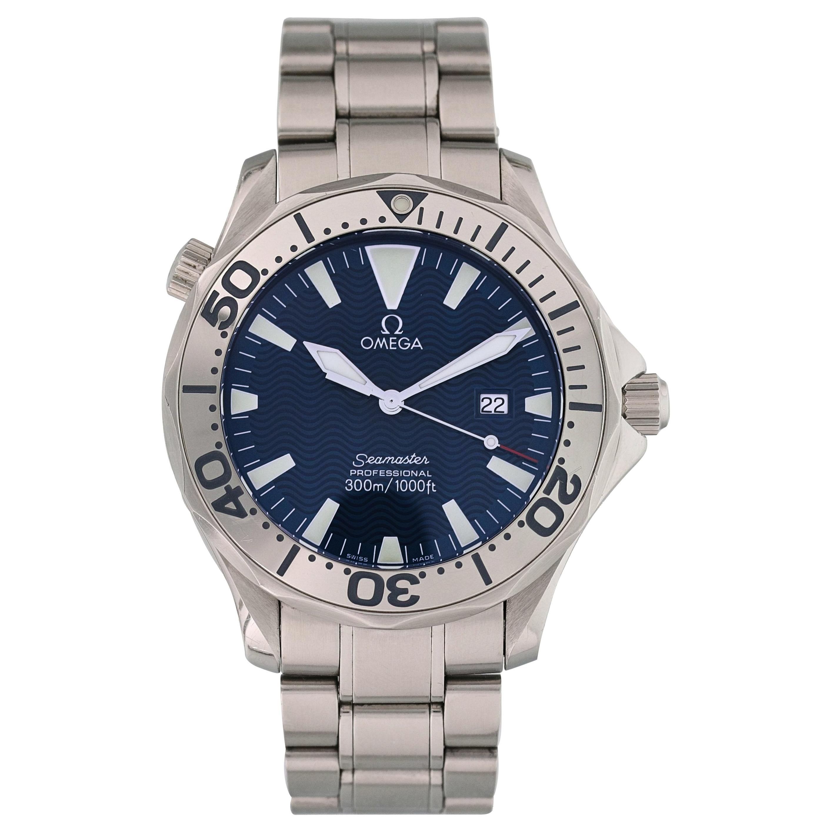 Omega Seamaster 2265.80.00 Electric Blue Men
s Watch For Sale