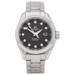 Used Omega Seamaster 231.10.30.61.56.001 Ladies Stainless Steel Diamond Watch
