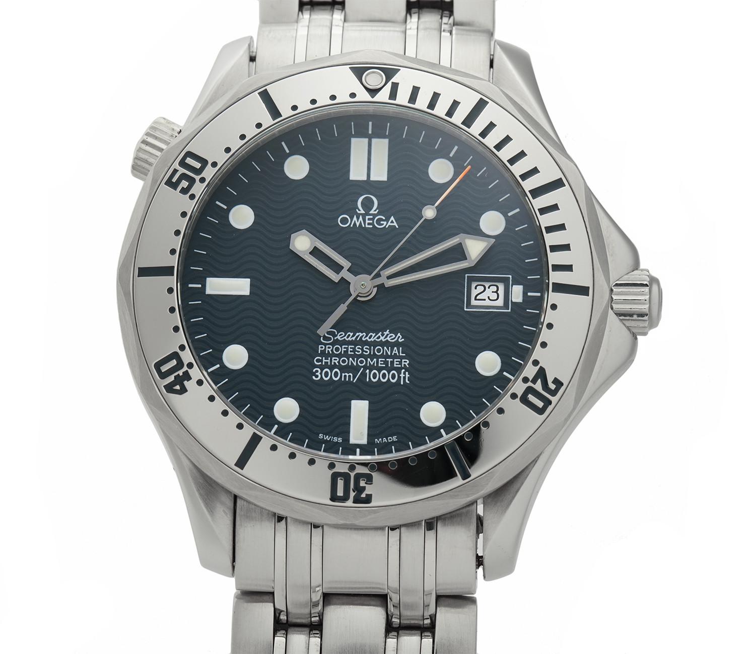 Contemporary Omega Seamaster 2532.80.00, Blue Dial, Certified and Warranty