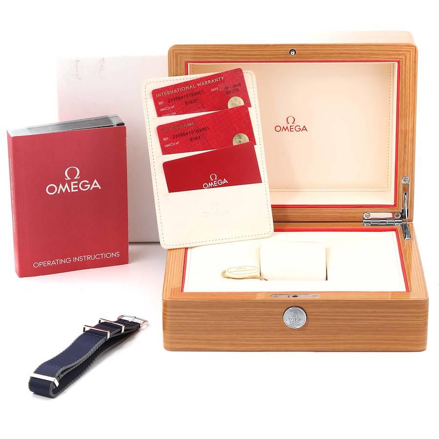 Omega Seamaster 300 Blue Dial Titanium Watch 233.90.41.21.03.001 Box Card en vente 6