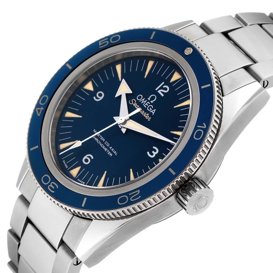 Omega Seamaster 300 Blue Dial Titanium Watch 233.90.41.21.03.001 Box Card 1