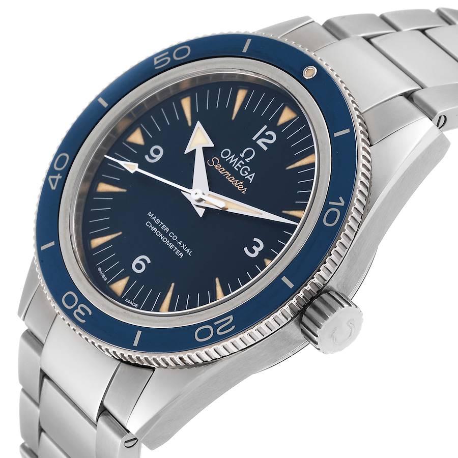 Omega Seamaster 300 Blue Dial Titanium Watch 233.90.41.21.03.001 Box Card en vente 1