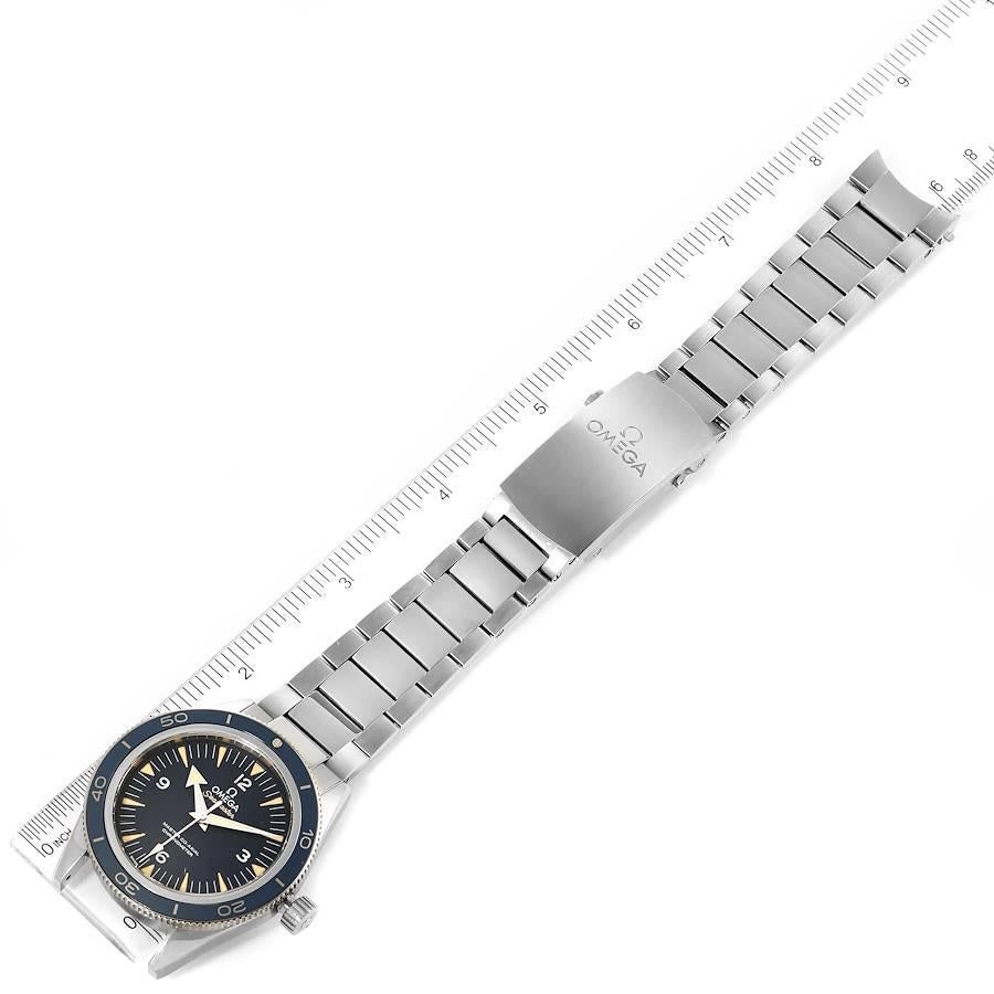 Omega Seamaster 300 Blue Dial Titanium Watch 233.90.41.21.03.001 Box Card For Sale 4