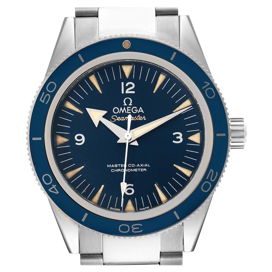 Omega Seamaster 300 Blue Dial Titanium Watch 233.90.41.21.03.001 Box Card For Sale