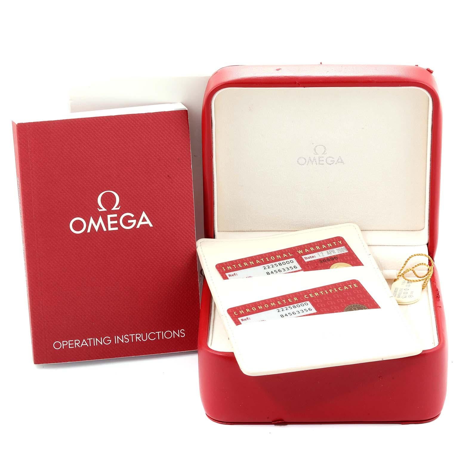 Omega Seamaster 300 Chronograph Men's Watch 2225.80.00 Box Card For Sale 7