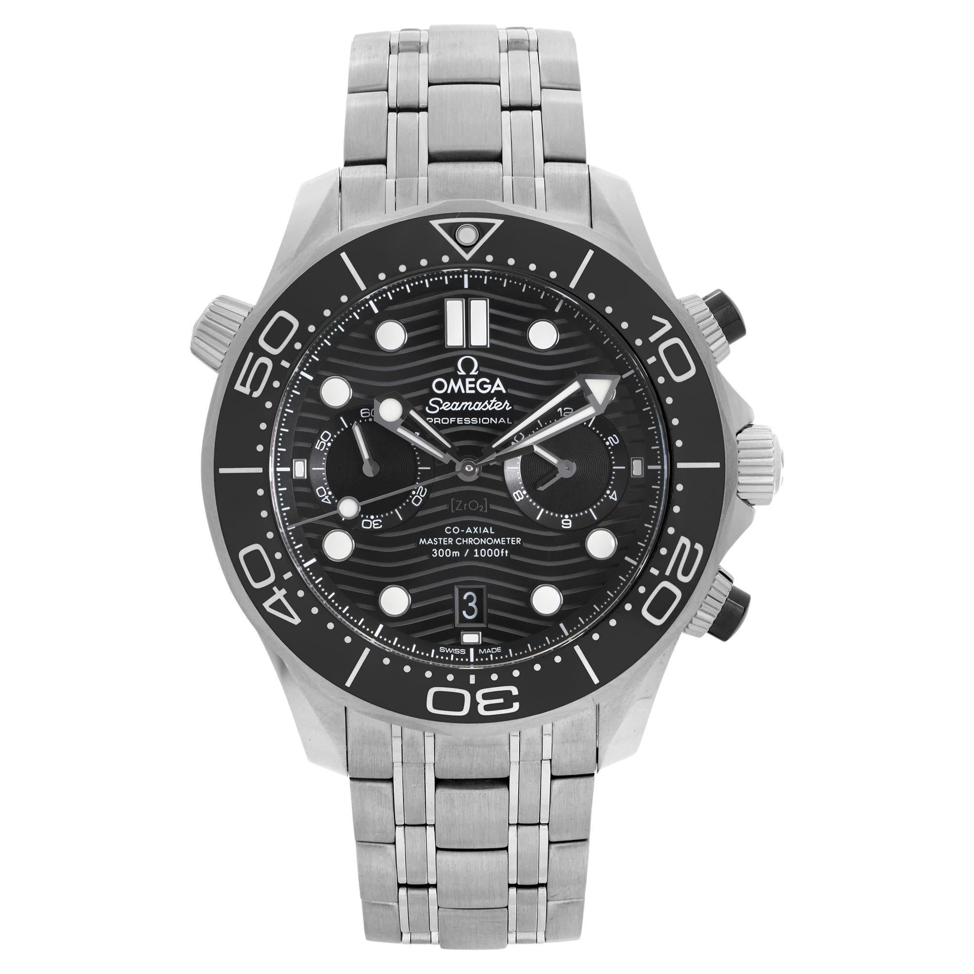 Omega Seamaster 300 Chronograph Steel Black Dial Mens Watch 210.30.44.51.01.001