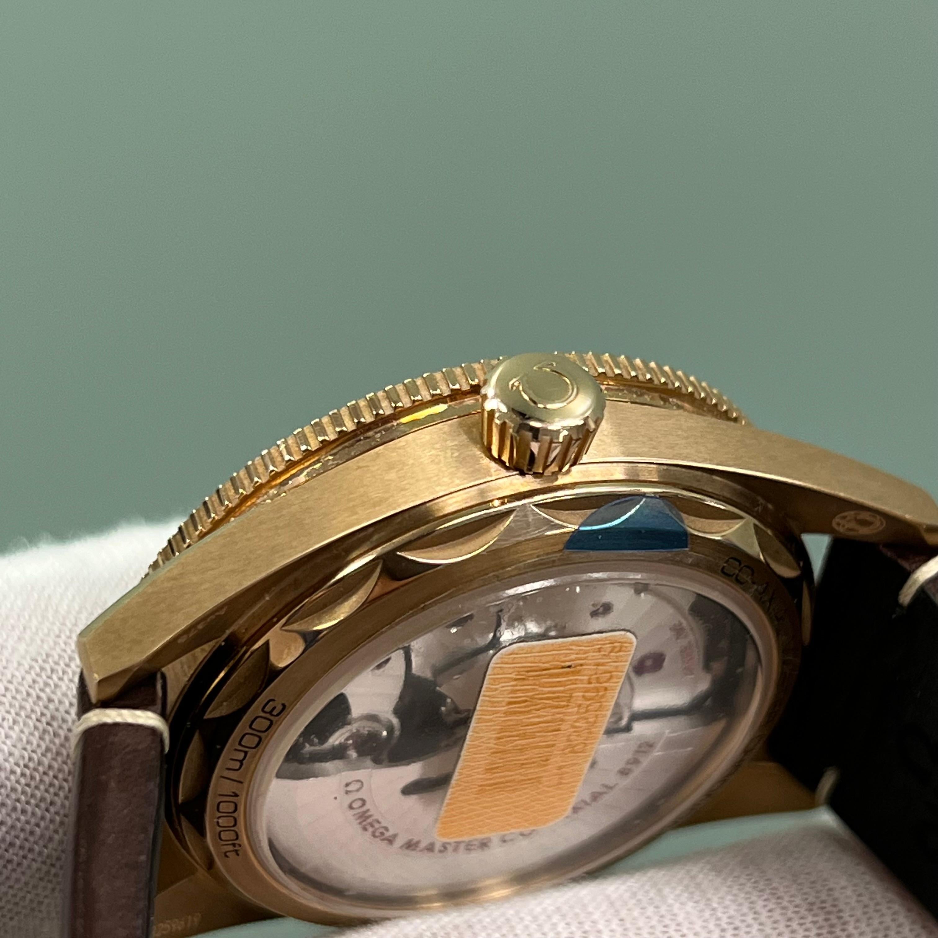 Omega Seamaster 300 Co-Axial 234.92.41.21.10.001 Bronze Gold Leather Box Paper For Sale 1