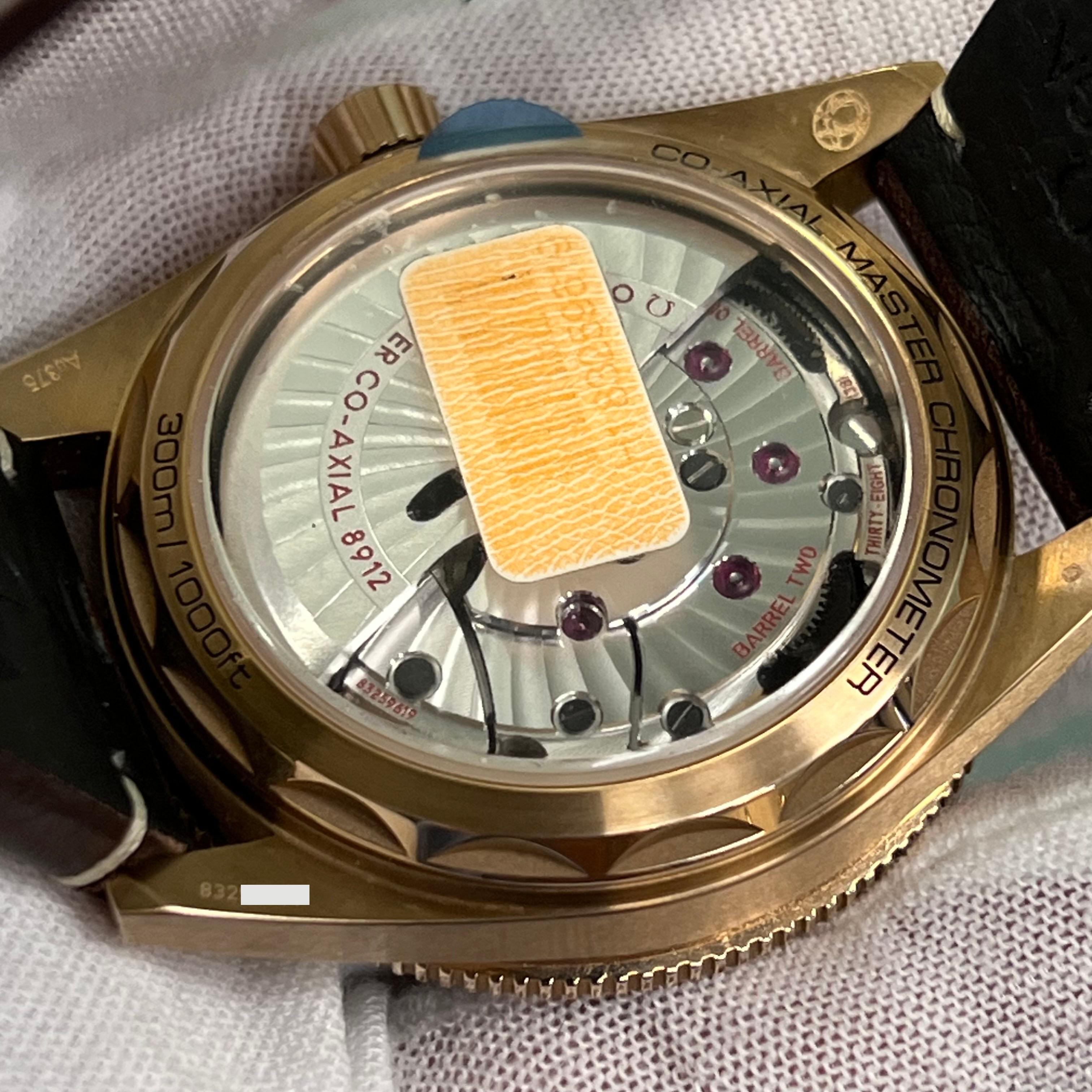 Omega Seamaster 300 Co-Axial 234.92.41.21.10.001 Bronze Gold Leather Box Paper For Sale 5
