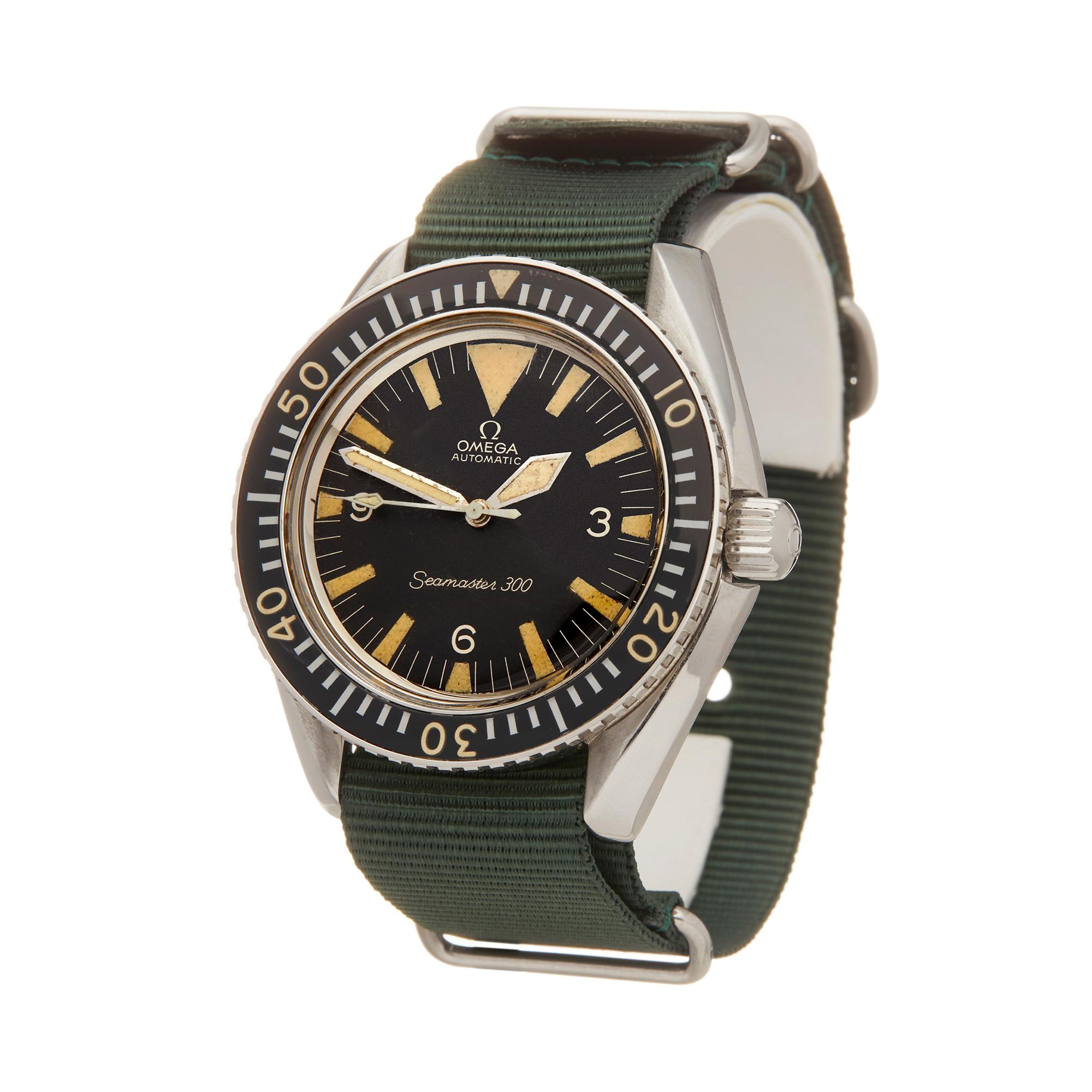 Ref: W5904
Manufacturer: Omega
Model: Seamaster
Model Ref: ST 165.024
Age: March 29th 1967
Gender: Mens
Complete With: Presentation Box & Archive Extract
Dial: Black Baton
Glass: Plexiglass
Movement: Automatic
Water Resistance: To Manufacturers