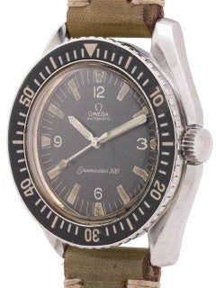 Omega stainless steel Seamaster 300 self winding wristwatch ref 165 024, c1966