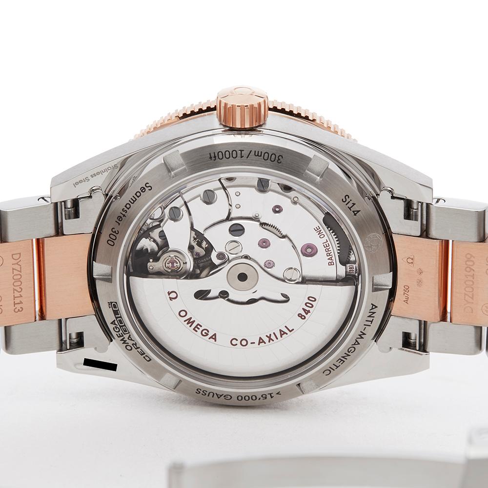 Modern Omega Seamaster 300 Stainless Steel & 18k Rose Gold 23320412101001 Wristwatch