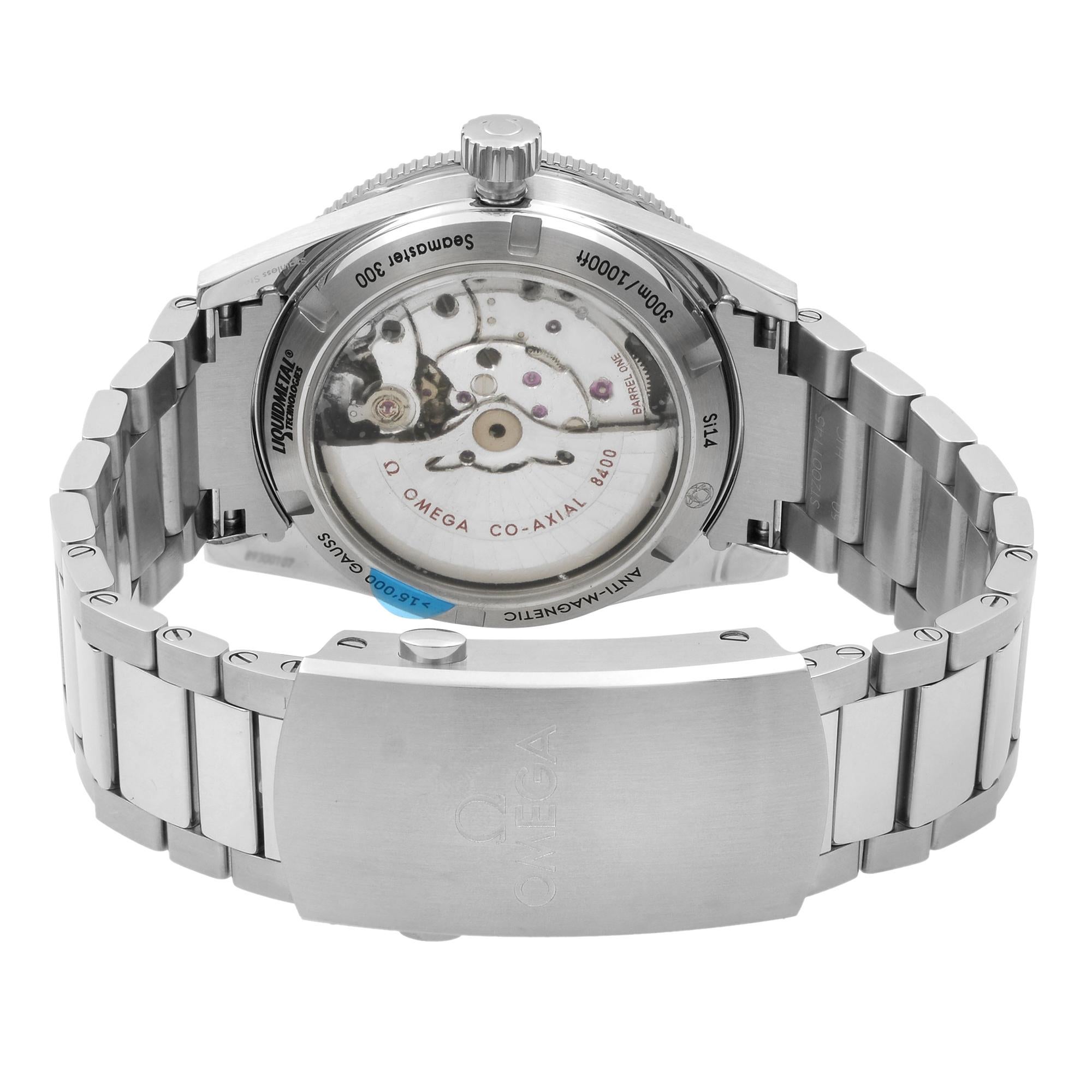 Omega Seamaster 300 Steel Ceramic Black Dial Men's Watch 233.30.41.21.01.001 In New Condition In New York, NY