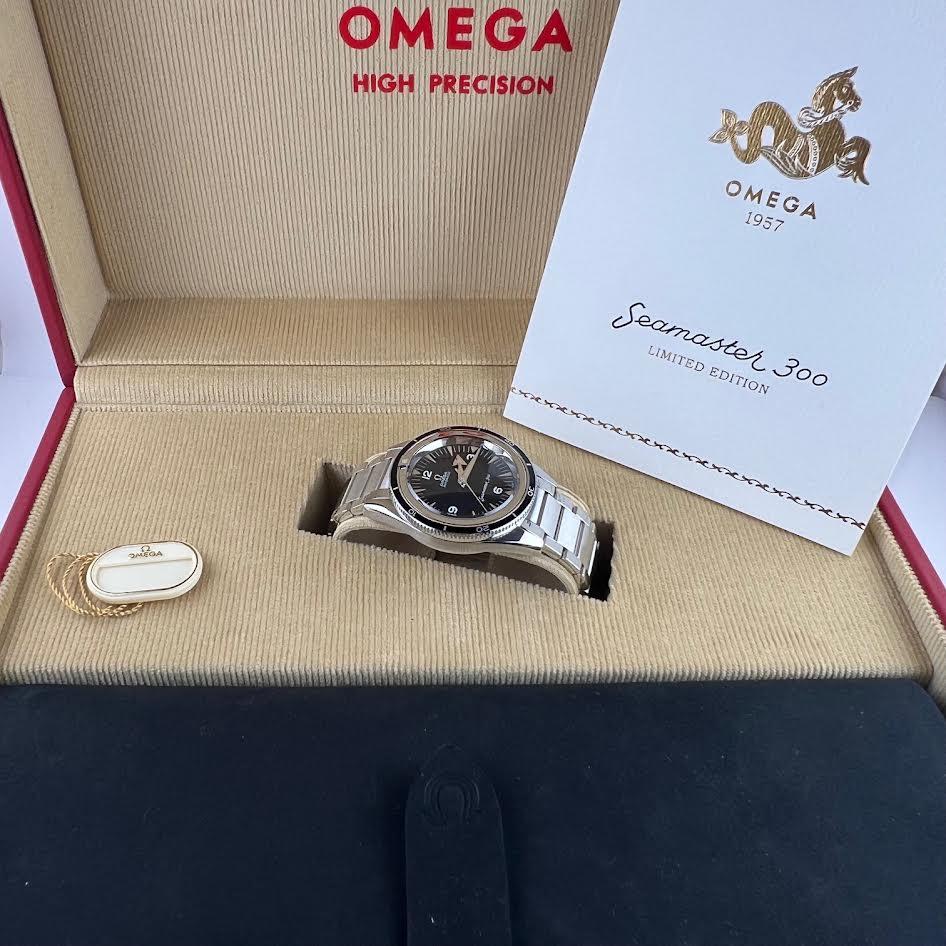 Omega Seamaster 300 The 1957 Trilogy 234.10.39.20.01.001 39mm Steel Box Paper For Sale 1