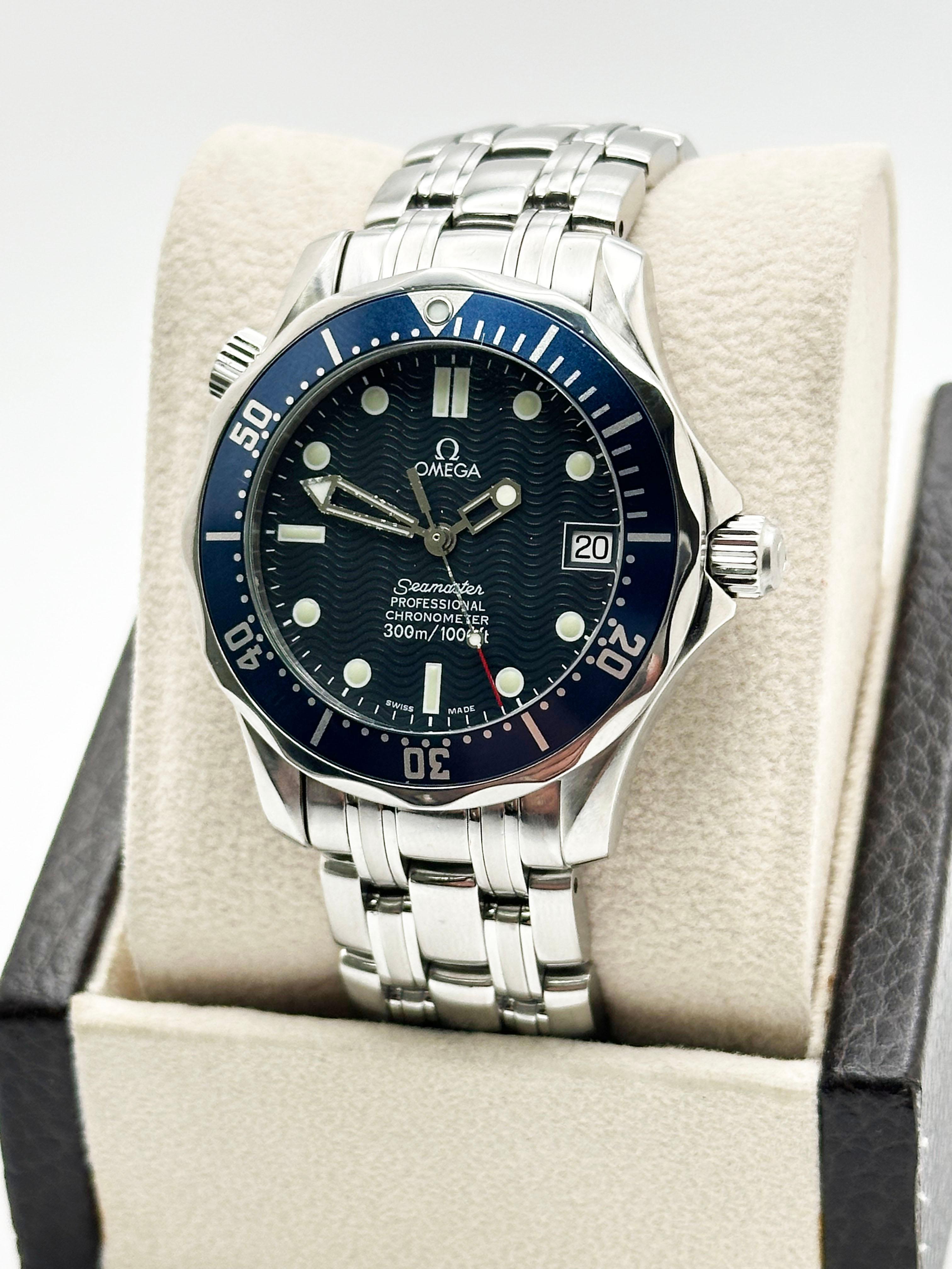 Omega Seamaster 300M 2551.80 36mm Edelstahl Box Papiere Herren im Angebot