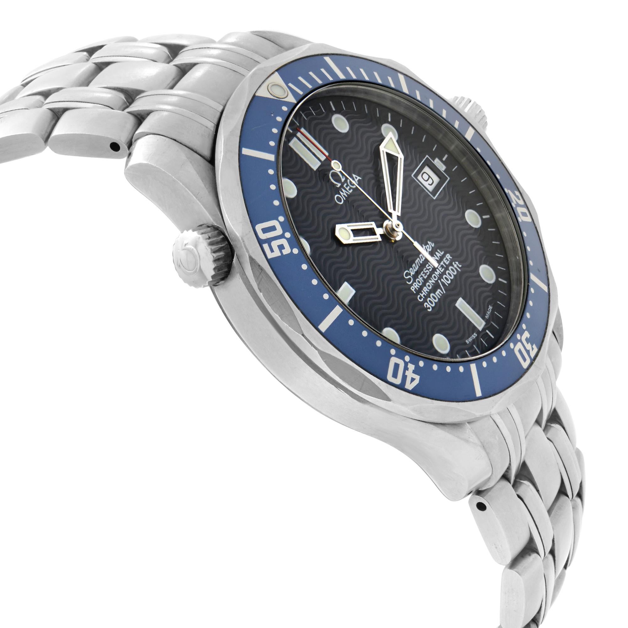 Omega Seamaster 300m Stahl Blaues Zifferblatt Automatik-Herrenuhr 2531,80.00 1