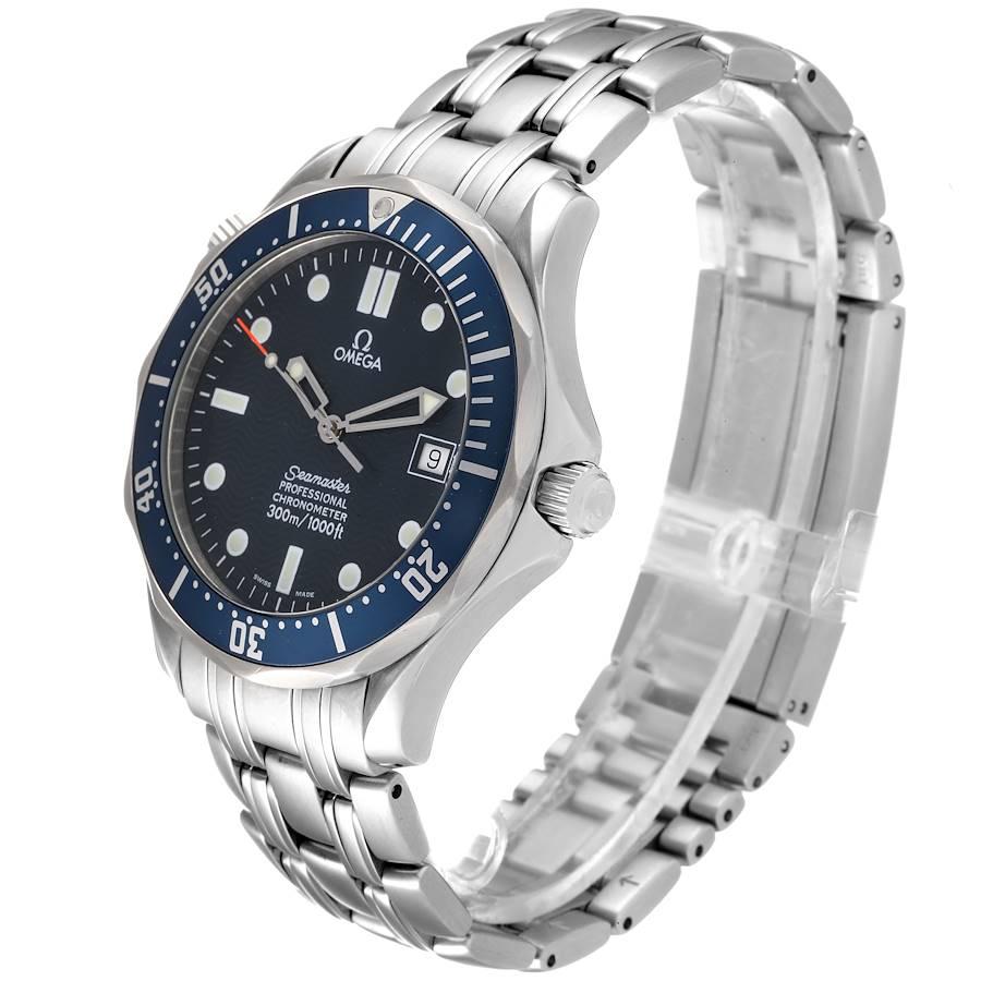 Omega Seamaster 300M Blue Dial Steel Mens Watch 2531.80.00 Box Card In Excellent Condition For Sale In Atlanta, GA