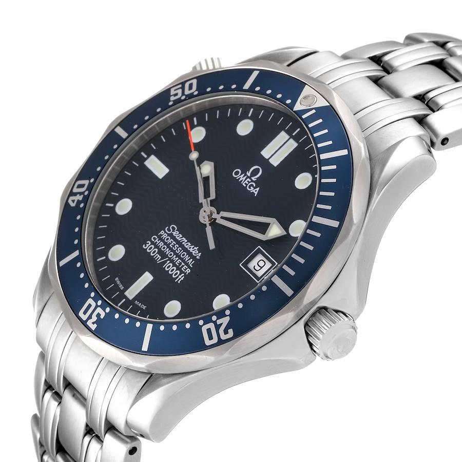 Men's Omega Seamaster 300M Blue Dial Steel Mens Watch 2531.80.00 Box Card For Sale