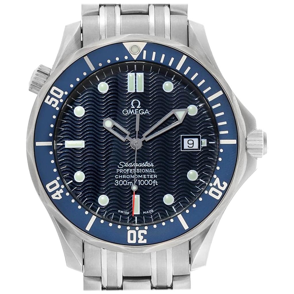 Omega Seamaster 300M Blue Dial Steel Men's Watch 2531.80.00 Card For Sale