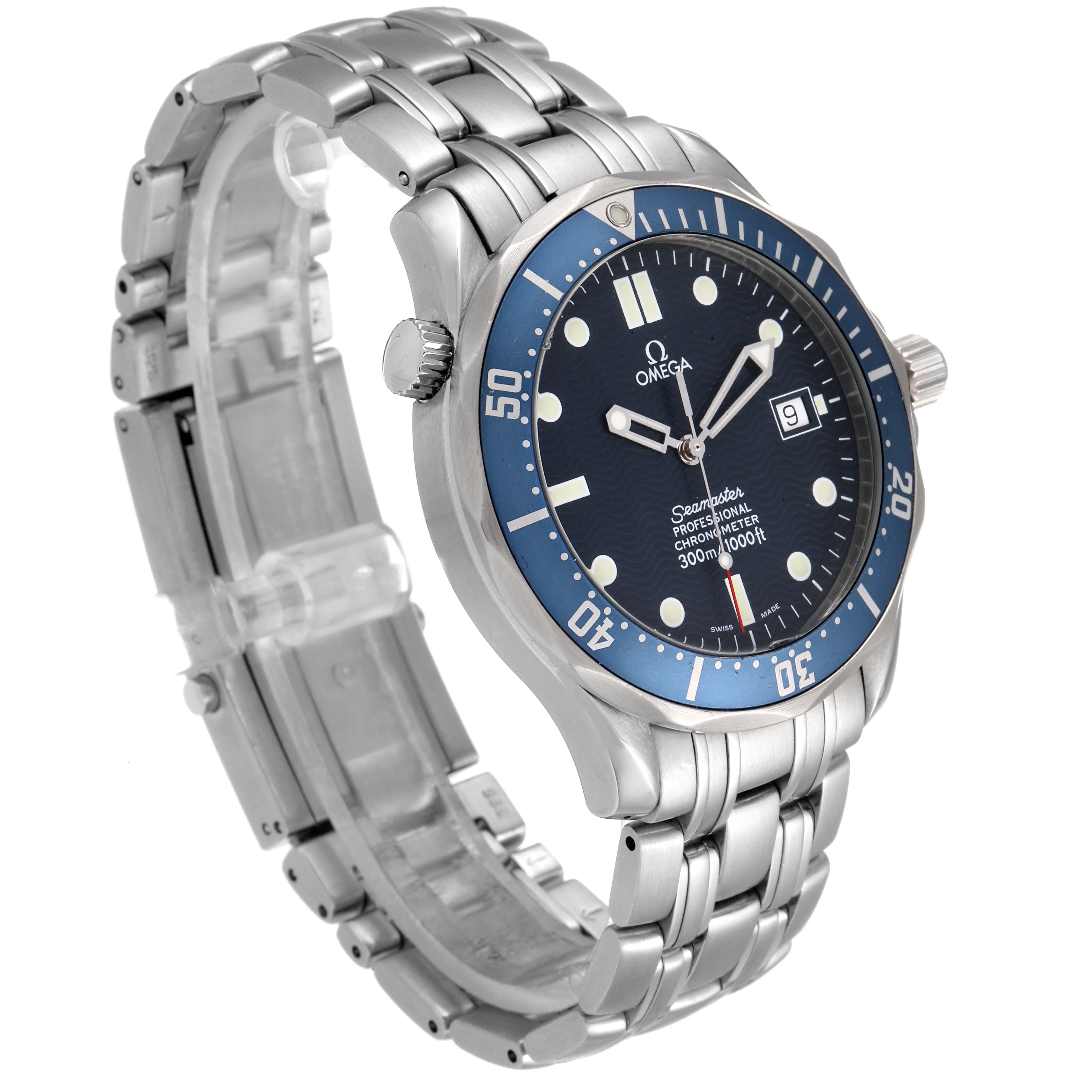 Omega Seamaster Blue Dial Steel Mens Watch 2531.80.00 In Excellent Condition For Sale In Atlanta, GA
