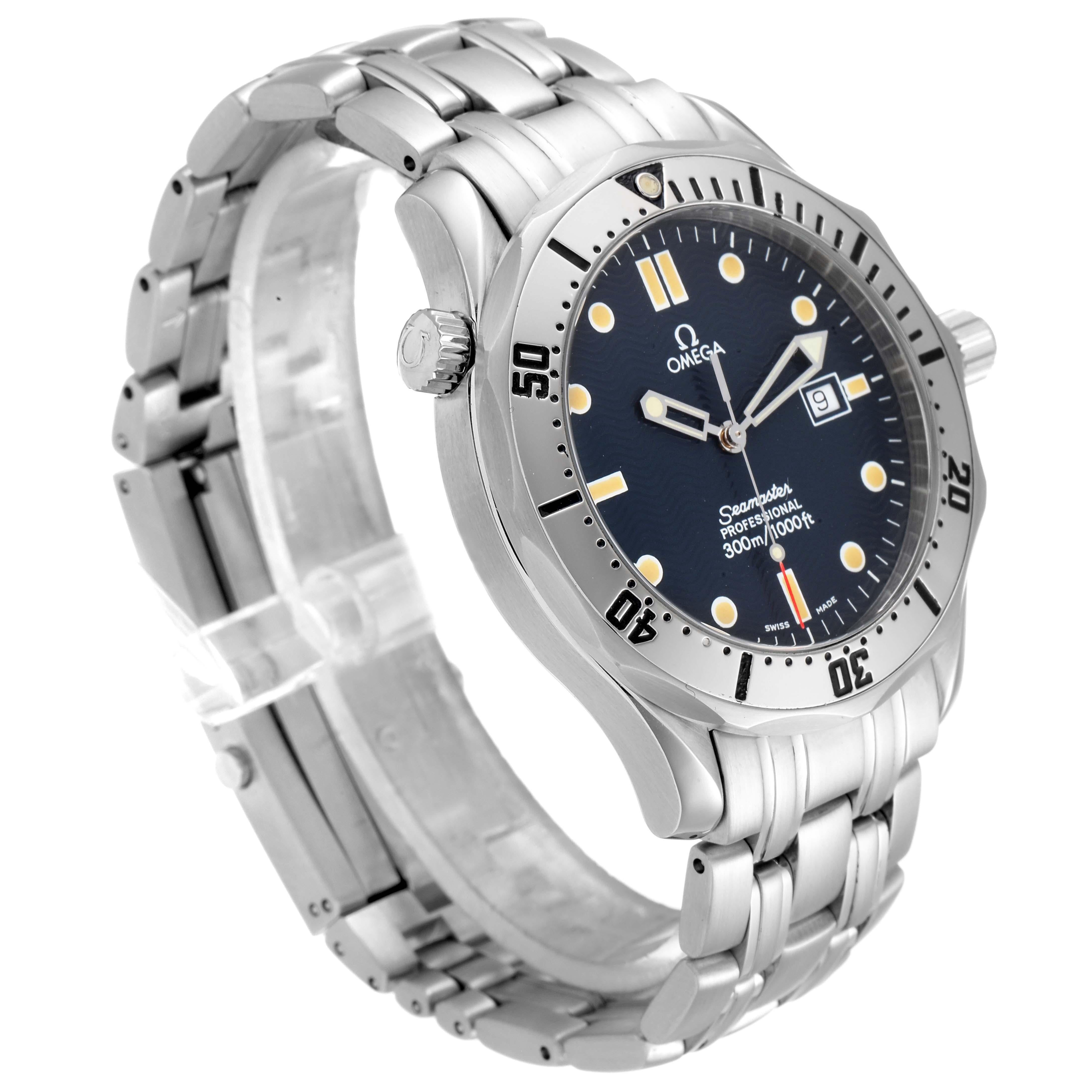 Men's Omega Seamaster Blue Wave Dial Mens Watch 2542.80.00 Card