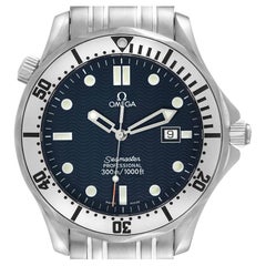 Omega Seamaster 300m Blue Wave Dial Mens Watch 2542.80.00 Card