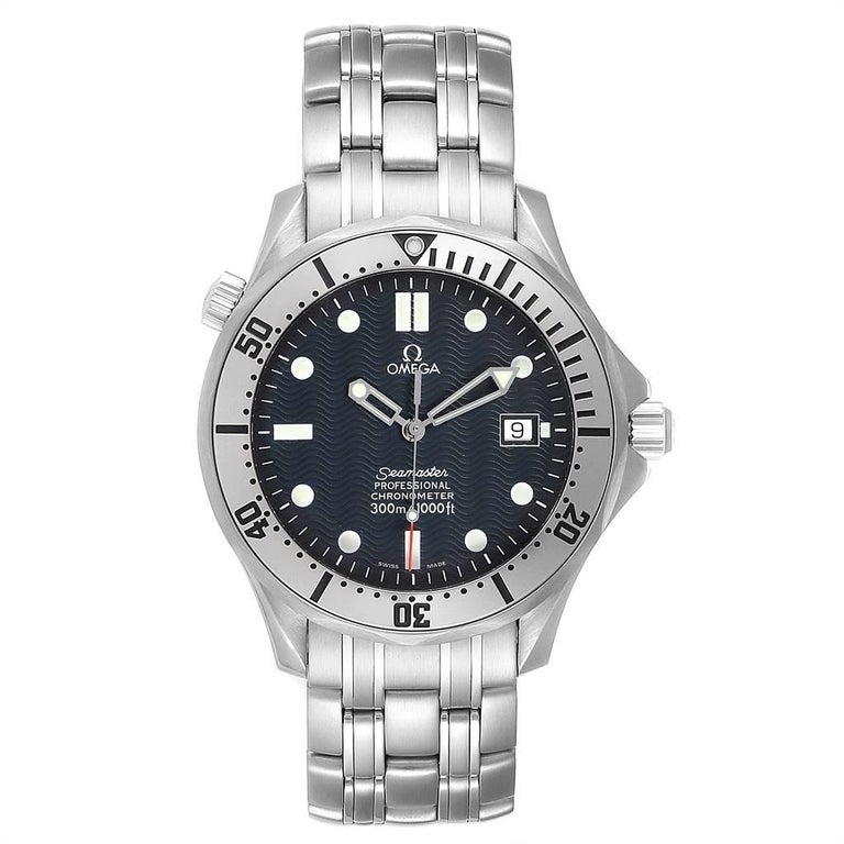 Omega Seamaster Blue Wave Dial Steel Men's Watch 2532.80.00 For Sale at ...