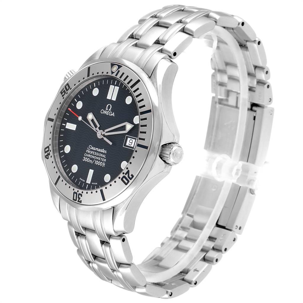 Omega Seamaster Blue Wave Dial Steel Men's Watch 2532.80.00 For Sale 1