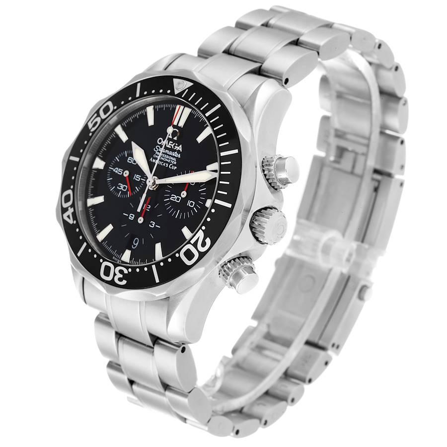 Men's Omega Seamaster 300M Chronograph Americas Cup Watch 2594.50.00 Box Card