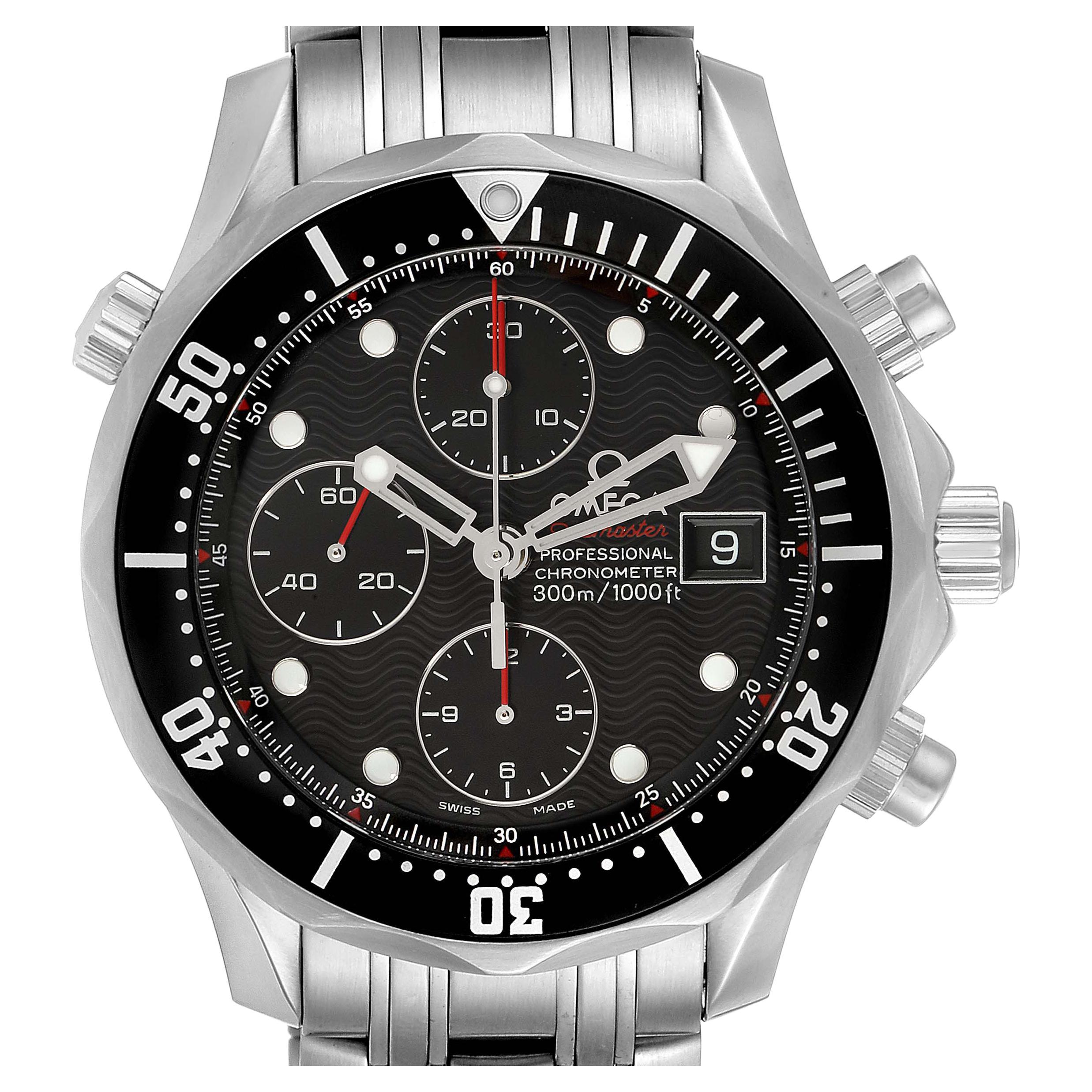 Omega Seamaster Chronograph Black Dial Watch 213.30.42.40.01.001
