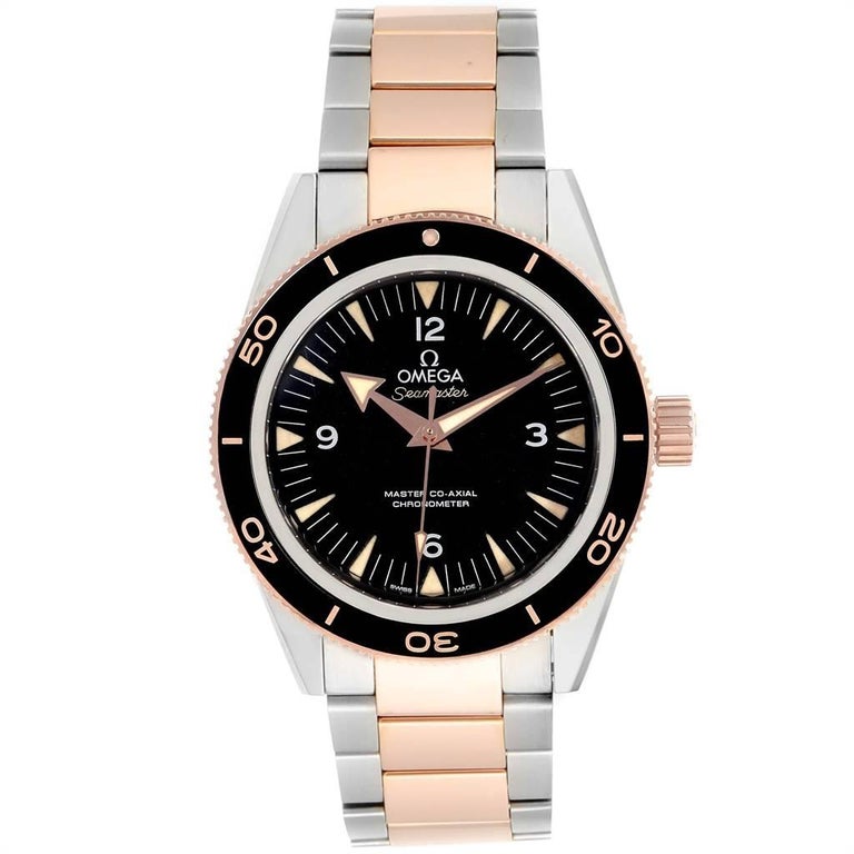 Omega Seamaster 300M Co-Axial Steel Rose Gold Watch 233.20 ...