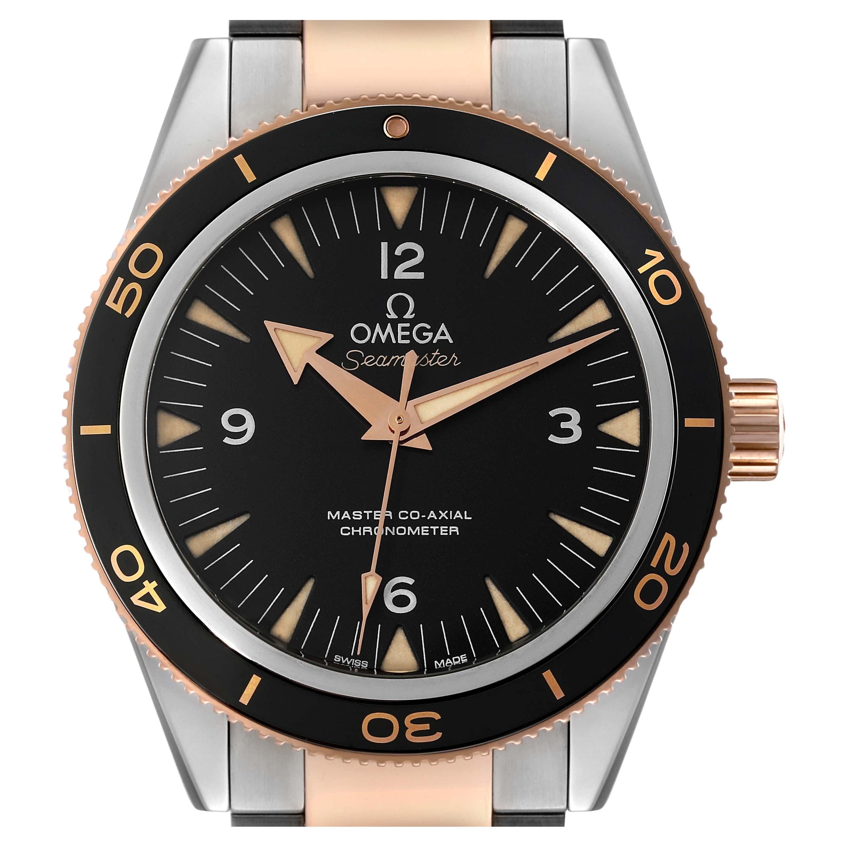 Omega Seamaster 300M Co-Axial Steel Rose Gold Watch 233.20.41.21.01.001 For Sale