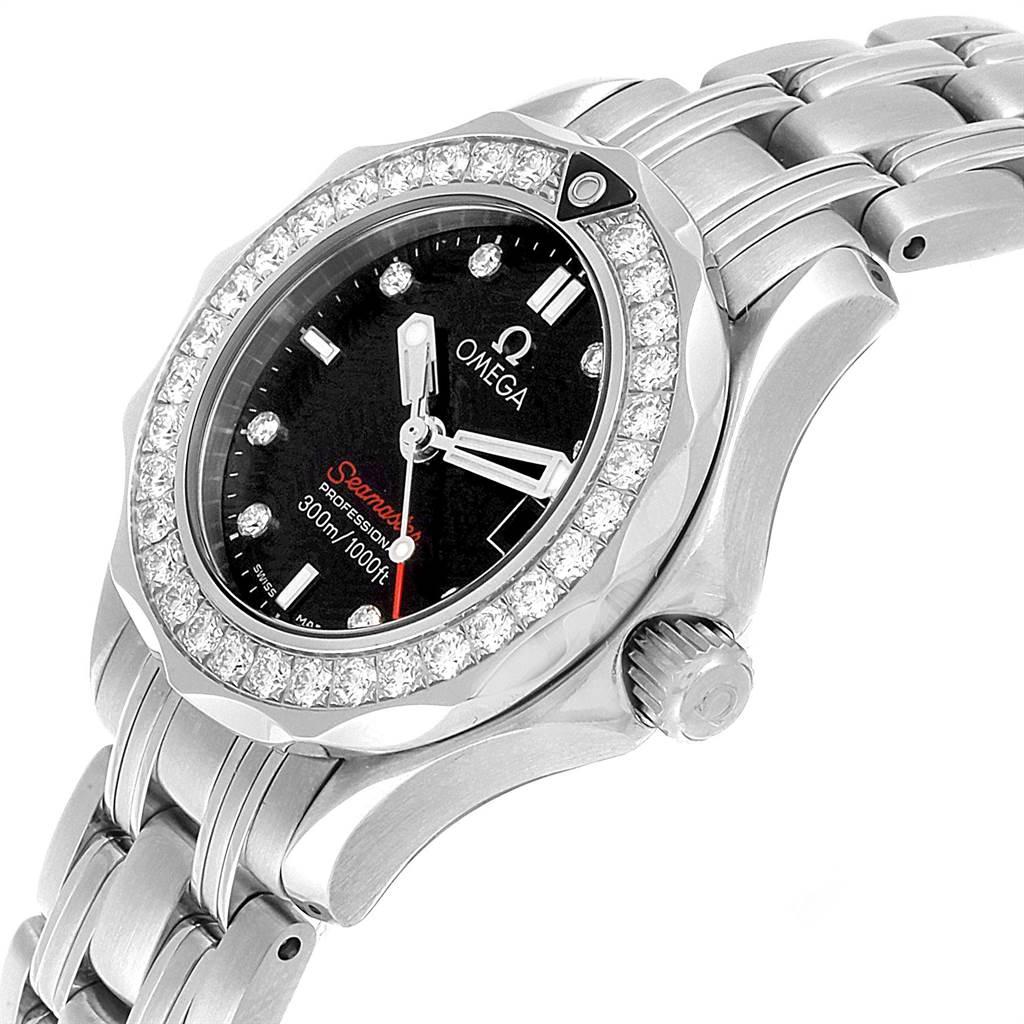 Brilliant Cut Omega Seamaster Diamond Ladies Watch 212.15.28.61.51.001