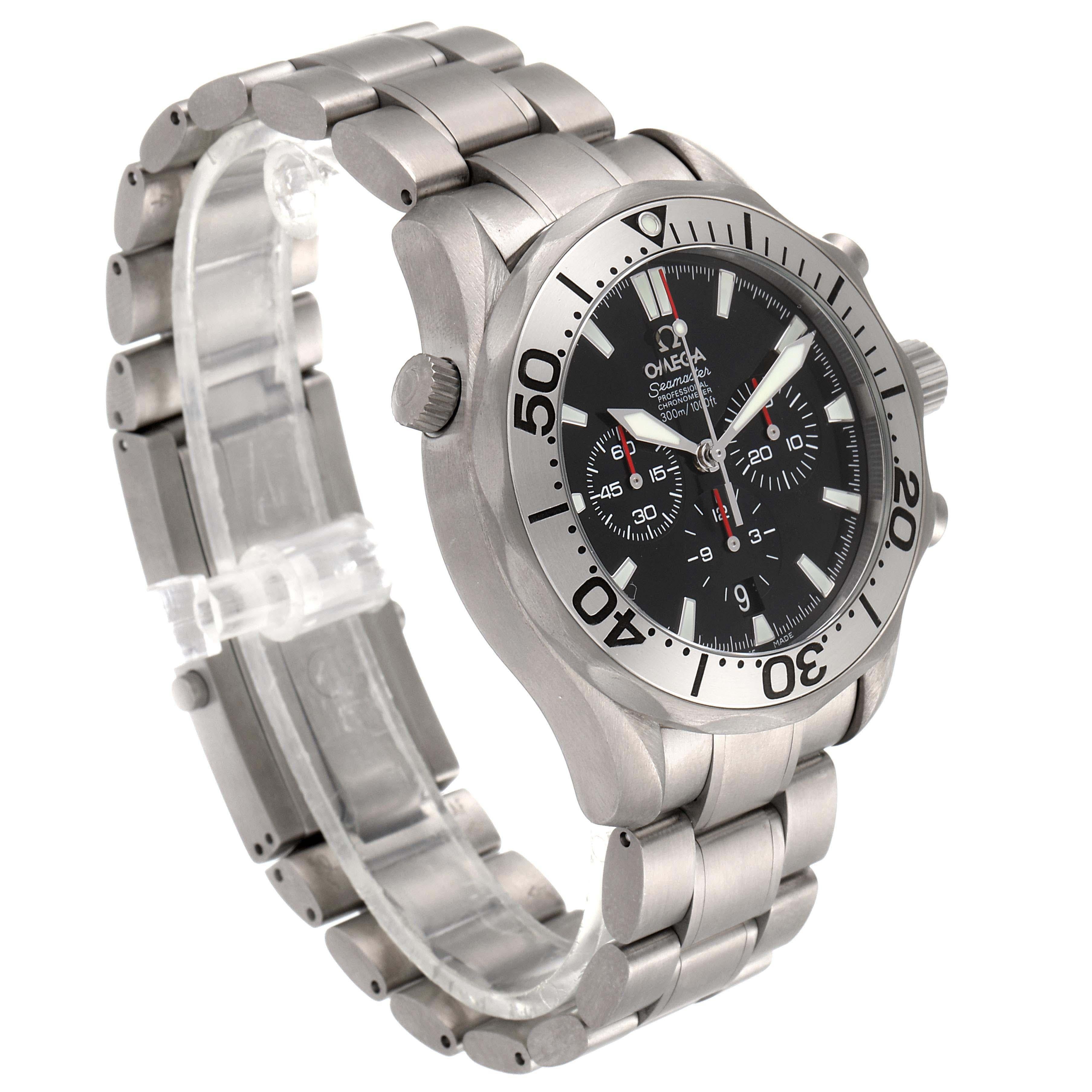 Men's Omega Seamaster Diver Chronograph Titanium Mens Watch 2293.52.00 For Sale