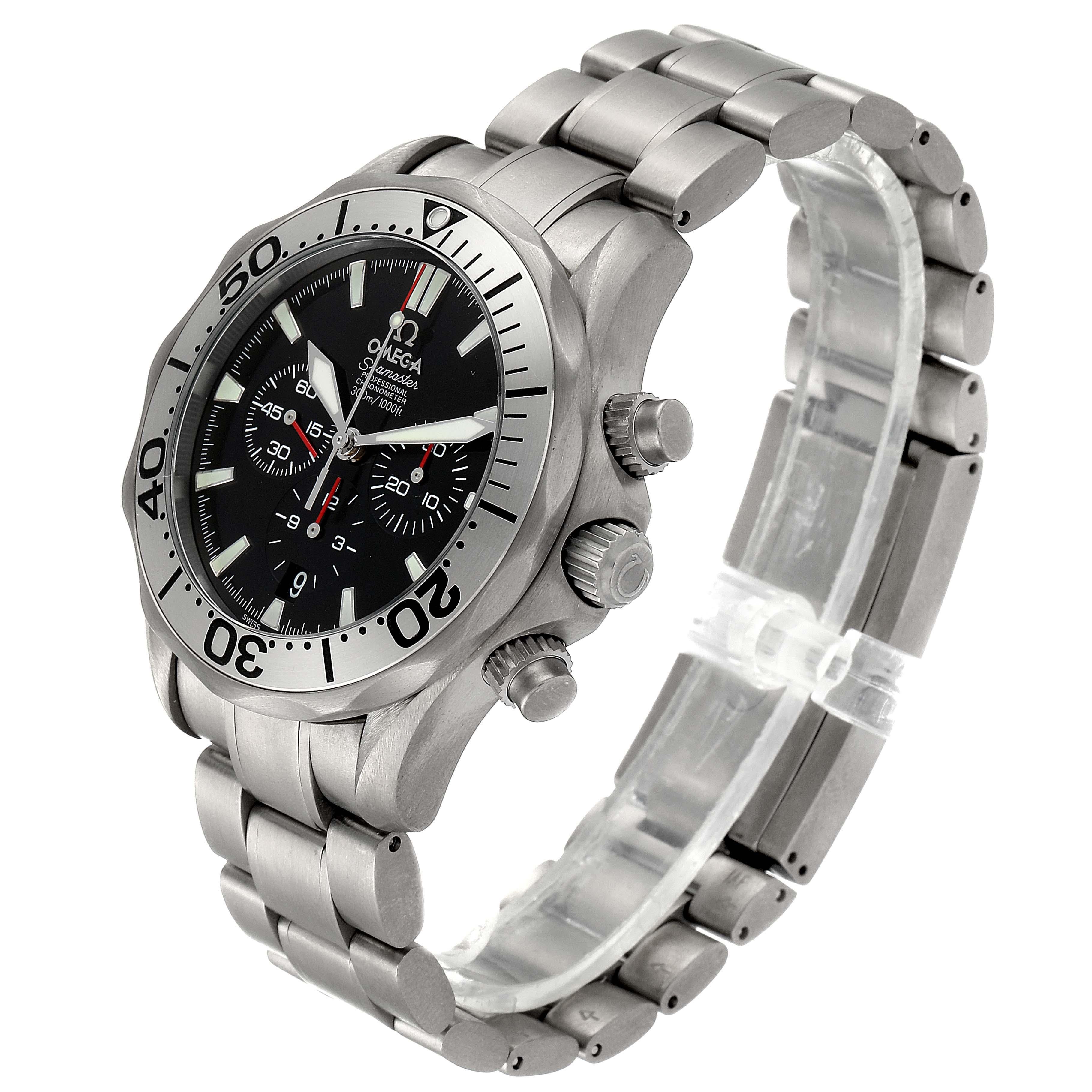 Omega Seamaster Diver Chronograph Titanium Mens Watch 2293.52.00 For Sale 1