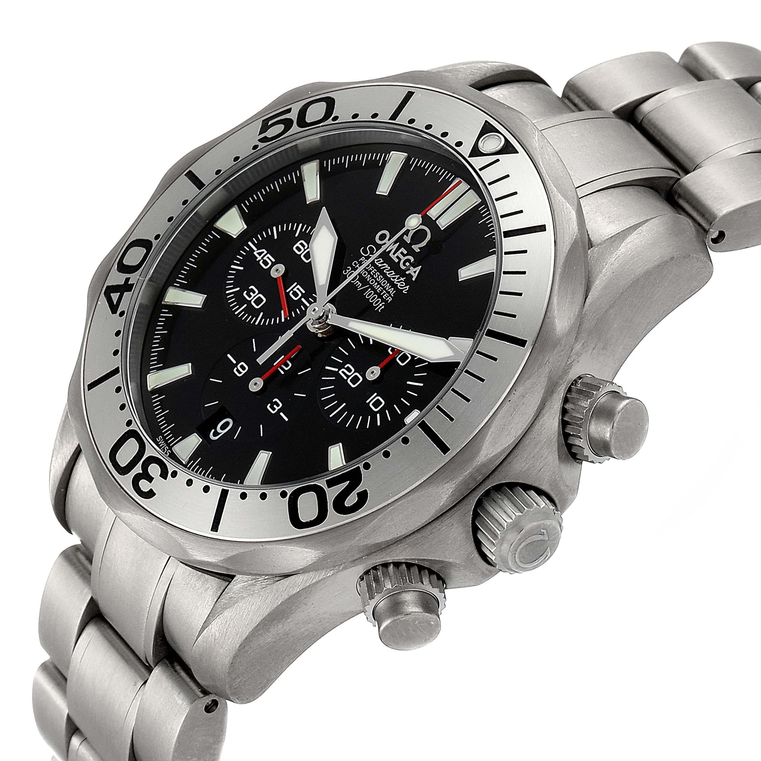 Omega Seamaster Diver Chronograph Titanium Mens Watch 2293.52.00 For Sale 2