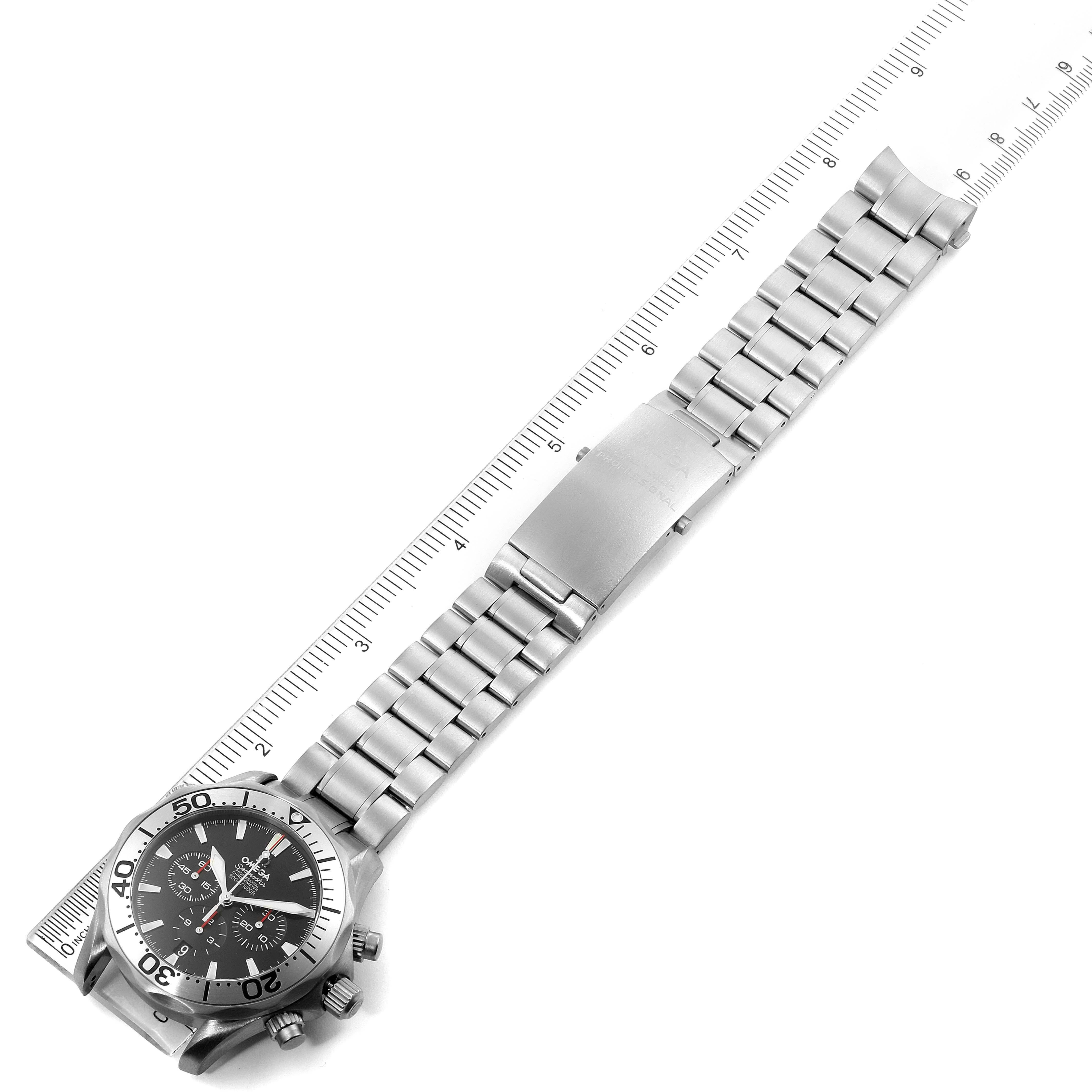Omega Seamaster Diver Chronograph Titanium Mens Watch 2293.52.00 For Sale 5