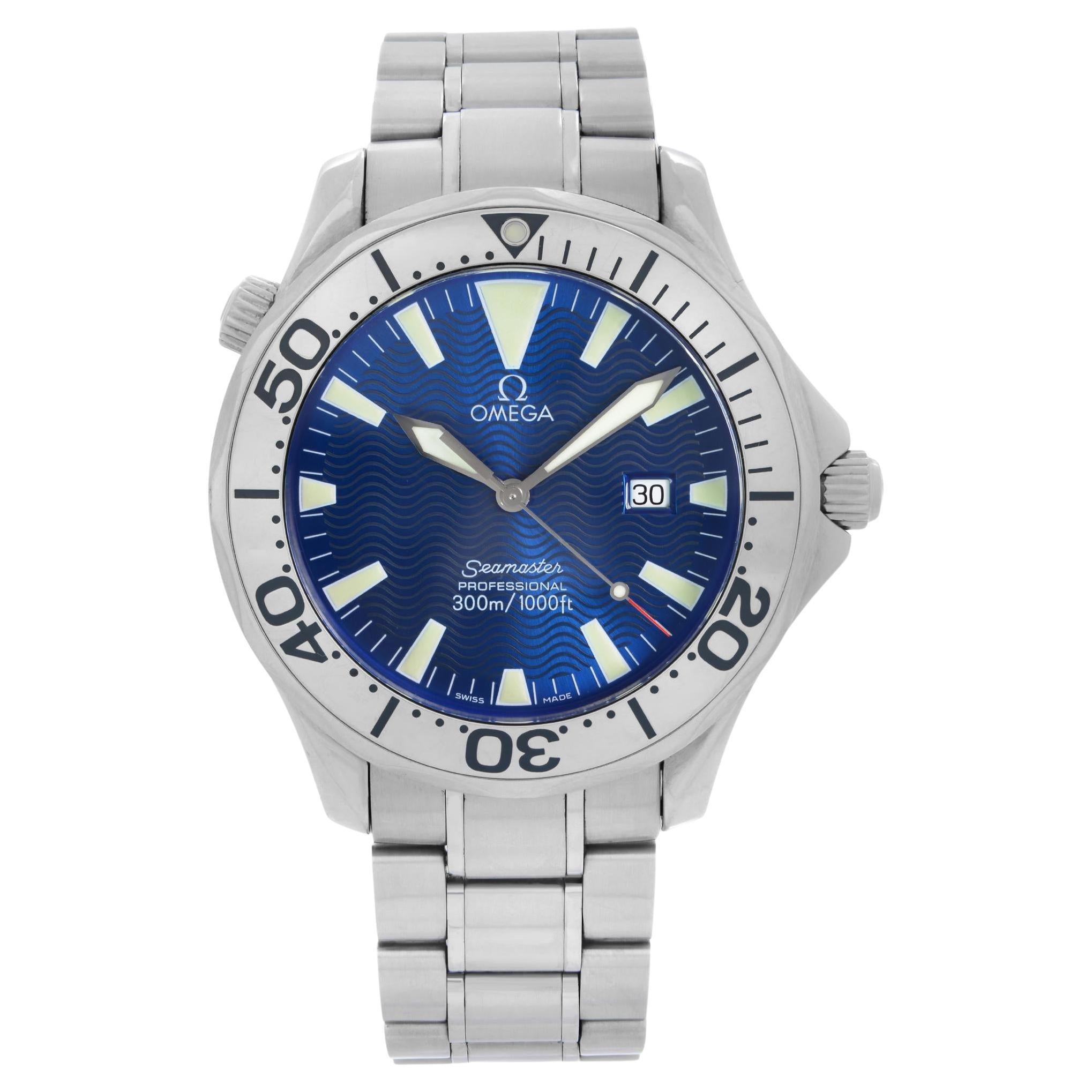 Omega Seamaster 300M Stainless Steel Blue Dial Quartz Mens Watch 2265.80.00