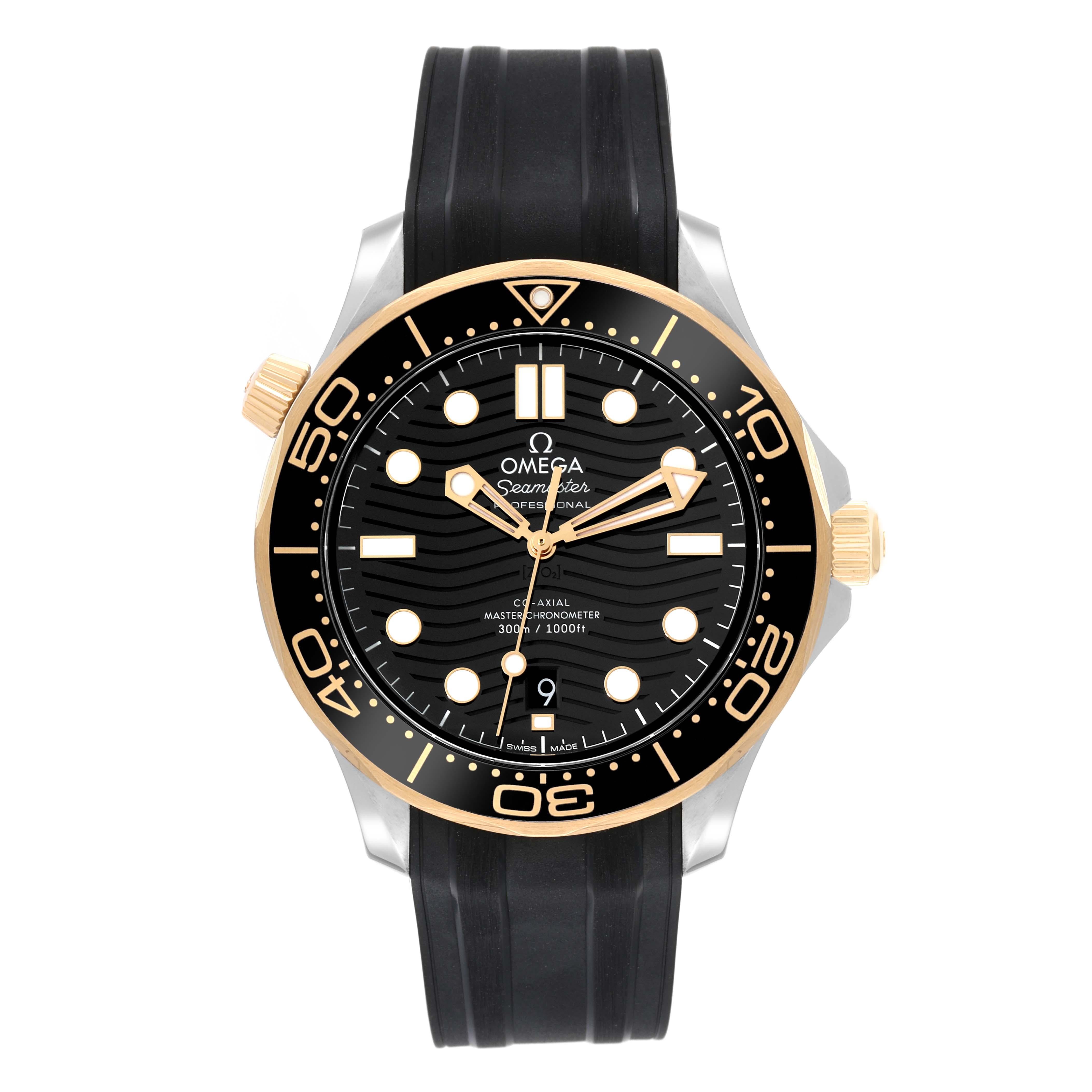 Omega Seamaster 300M Steel Yellow Gold Mens Watch 210.22.42.20.01.001 Box Card. Automatic self-winding chronometer, Co-Axial Escapement movement. Certified Master Chronometer, approved by METAS, resistant to magnetic fields reaching 15,000 gauss.