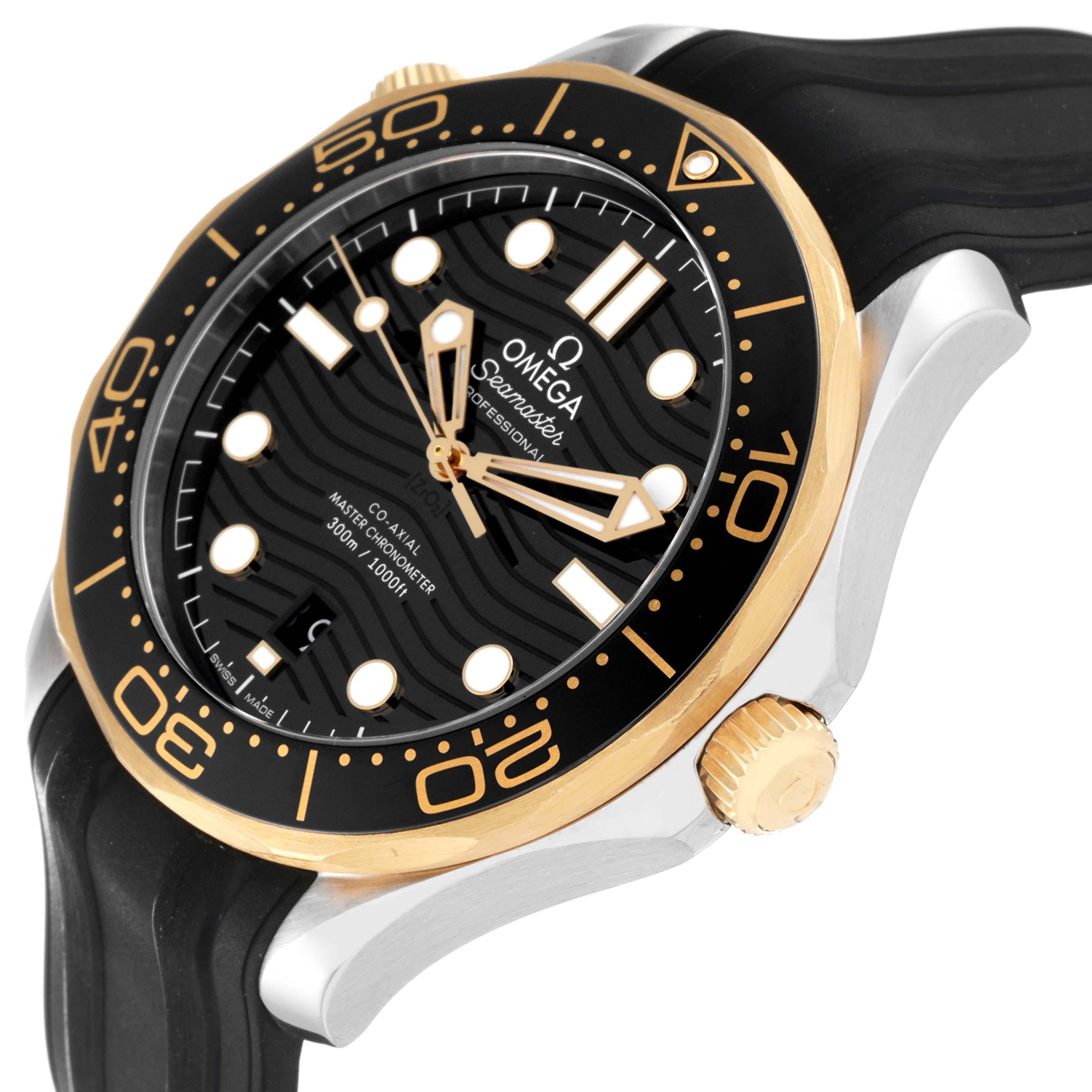 Omega Seamaster 300M Steel Yellow Gold Mens Watch 210.22.42.20.01.001 Box Card For Sale 1