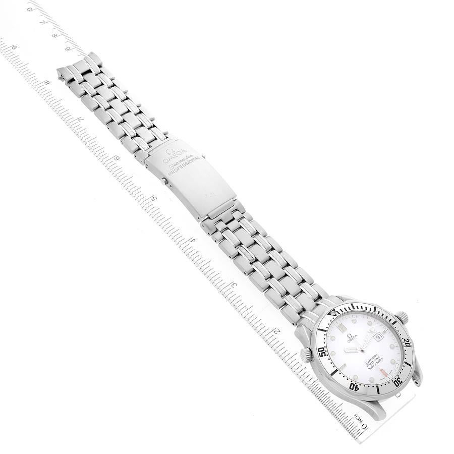 Omega Seamaster 300m Weißes Wellenzifferblatt 41mm Herrenuhr 2542.20.00 im Angebot 5