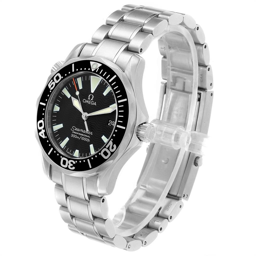 Men's Omega Seamaster 36 Midsize Black Dial Steel Watch 2252.50.00 Box