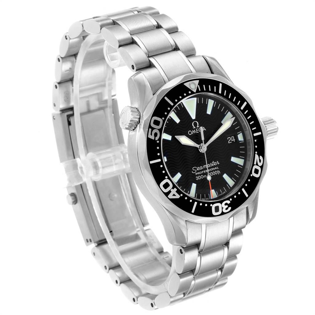 Men's Omega Seamaster 36 Midsize Black Dial Steel Watch 2252.50.00 Box For Sale