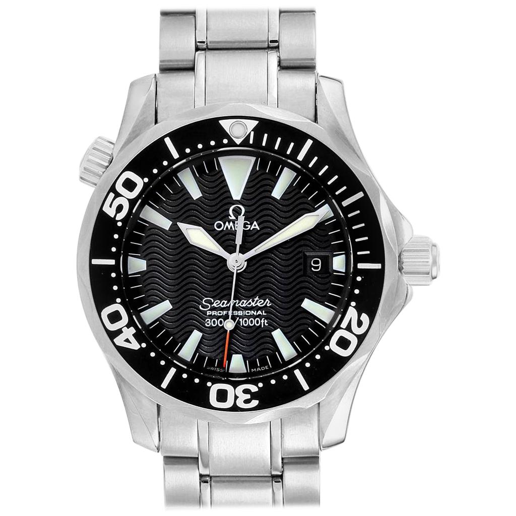 Omega Seamaster 36 Midsize Black Dial Steel Watch 2252.50.00 Box