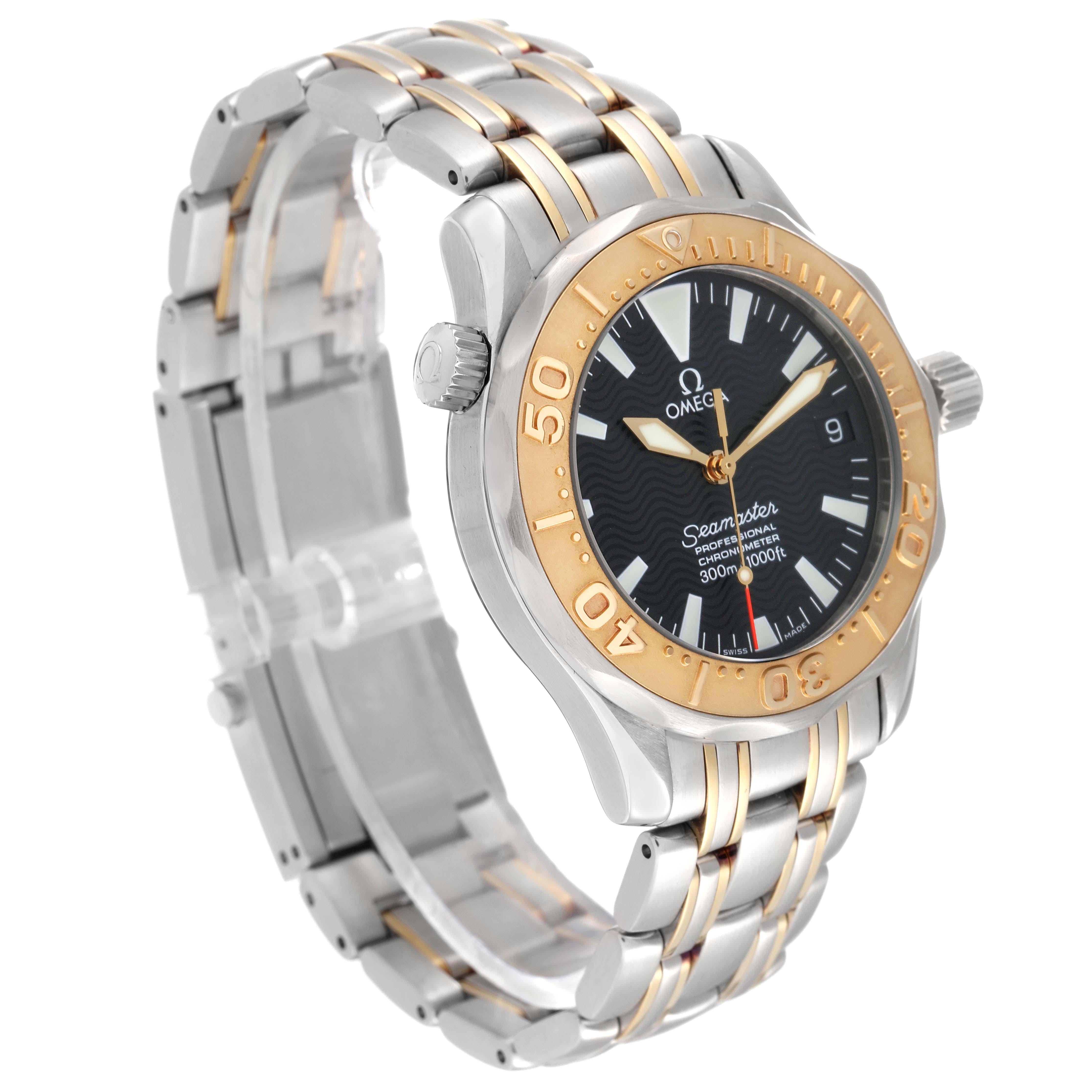 Omega Seamaster 36 Midsize Yellow Gold Steel Mens Watch 2453.50.00 For Sale 4